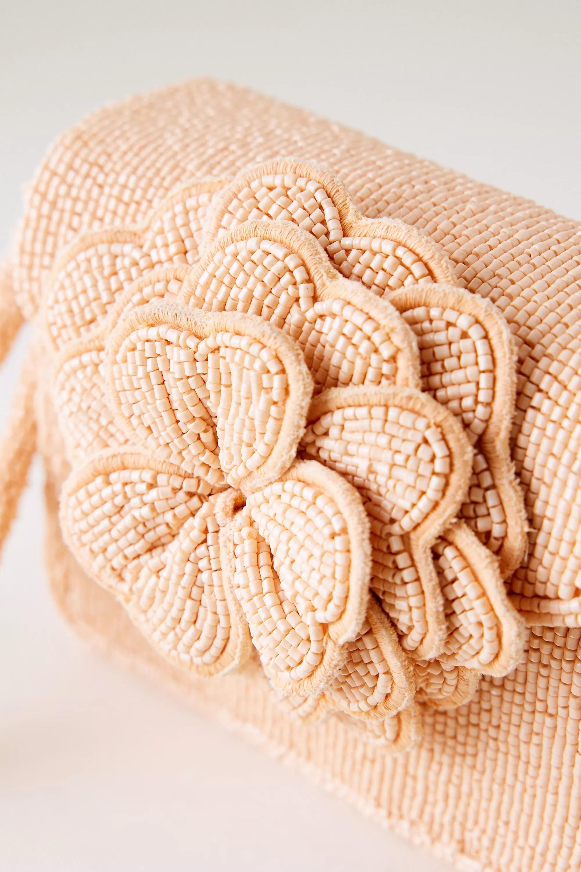 By Anthropologie Beaded Wristlet, Orange, A501_0067, large image number 4