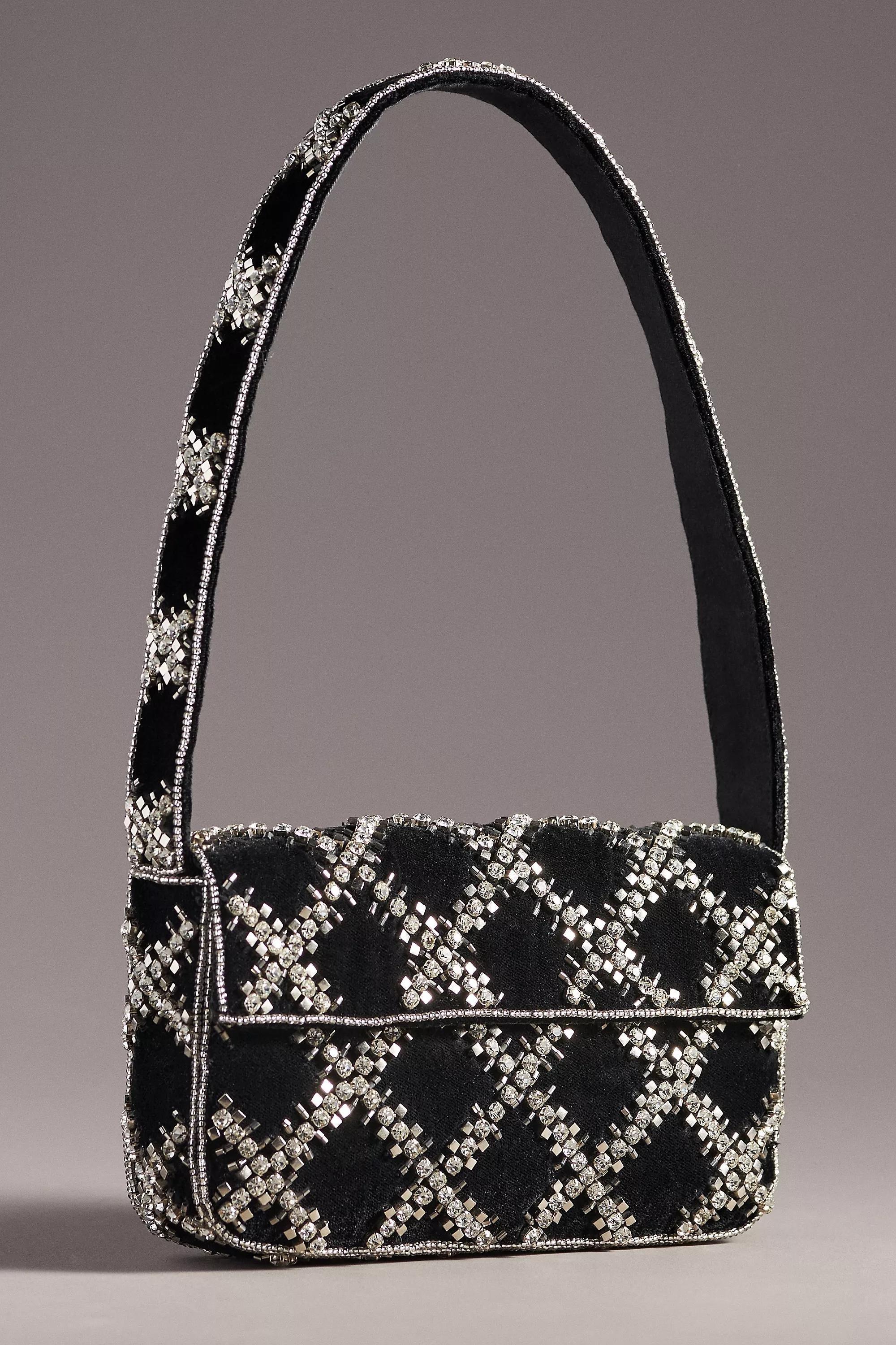 Anthropologie Embellishment Handmade, Black, , medium