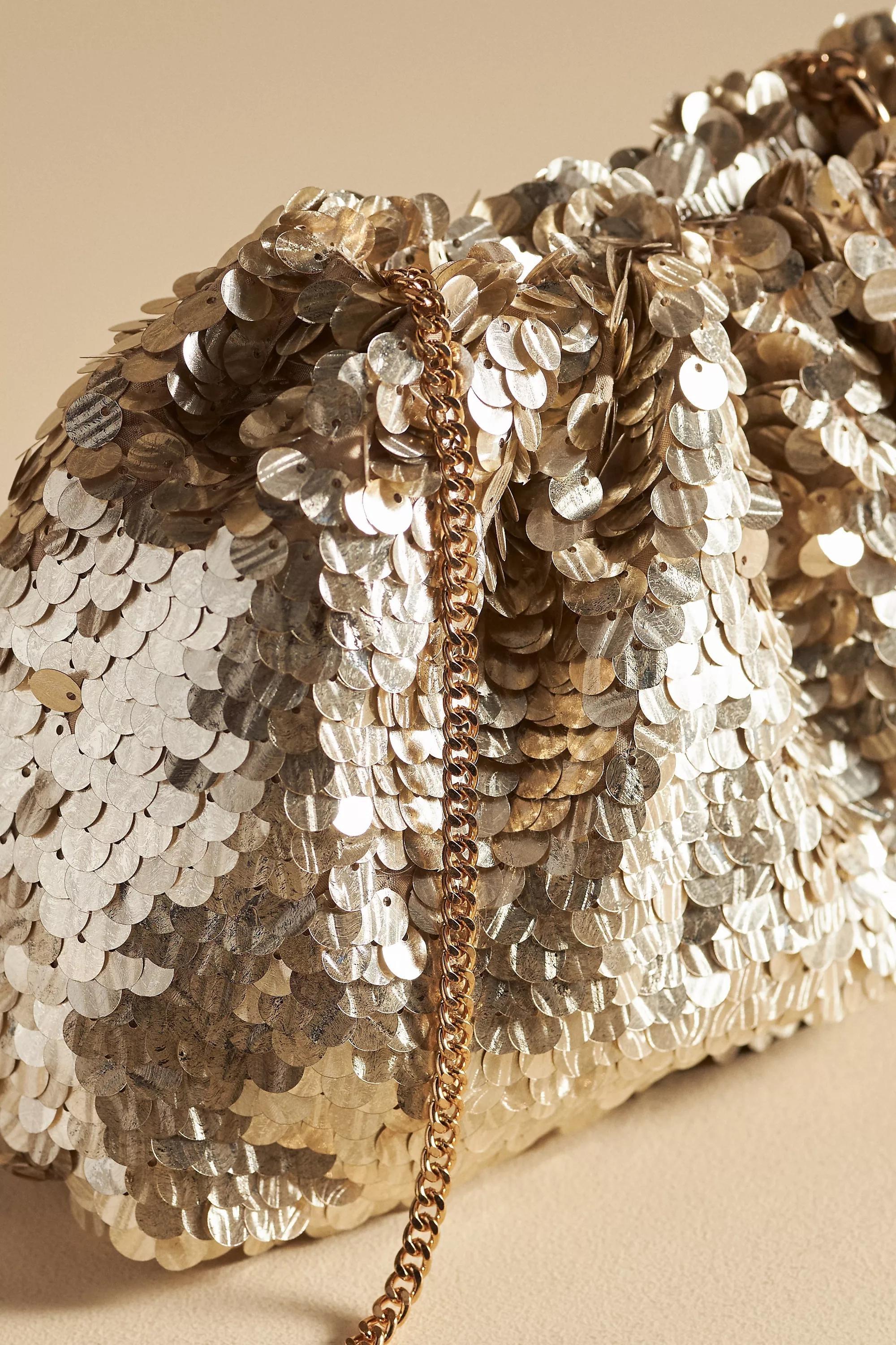 Anthropologie Sequin Handmade, Gold, A501_0070, large image number 2