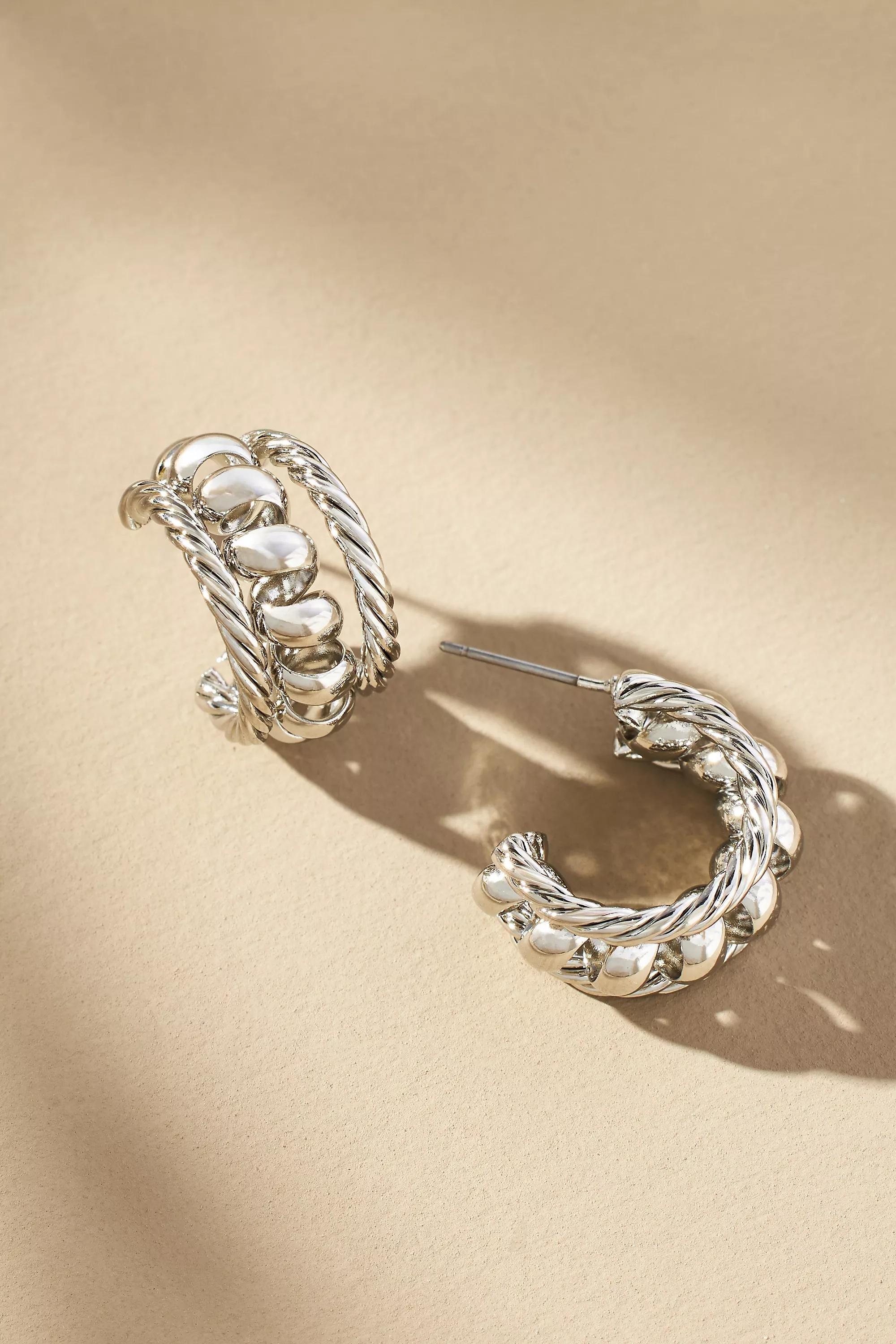 Anthropologie Hoop, Silver, A501_0007, large image number 0