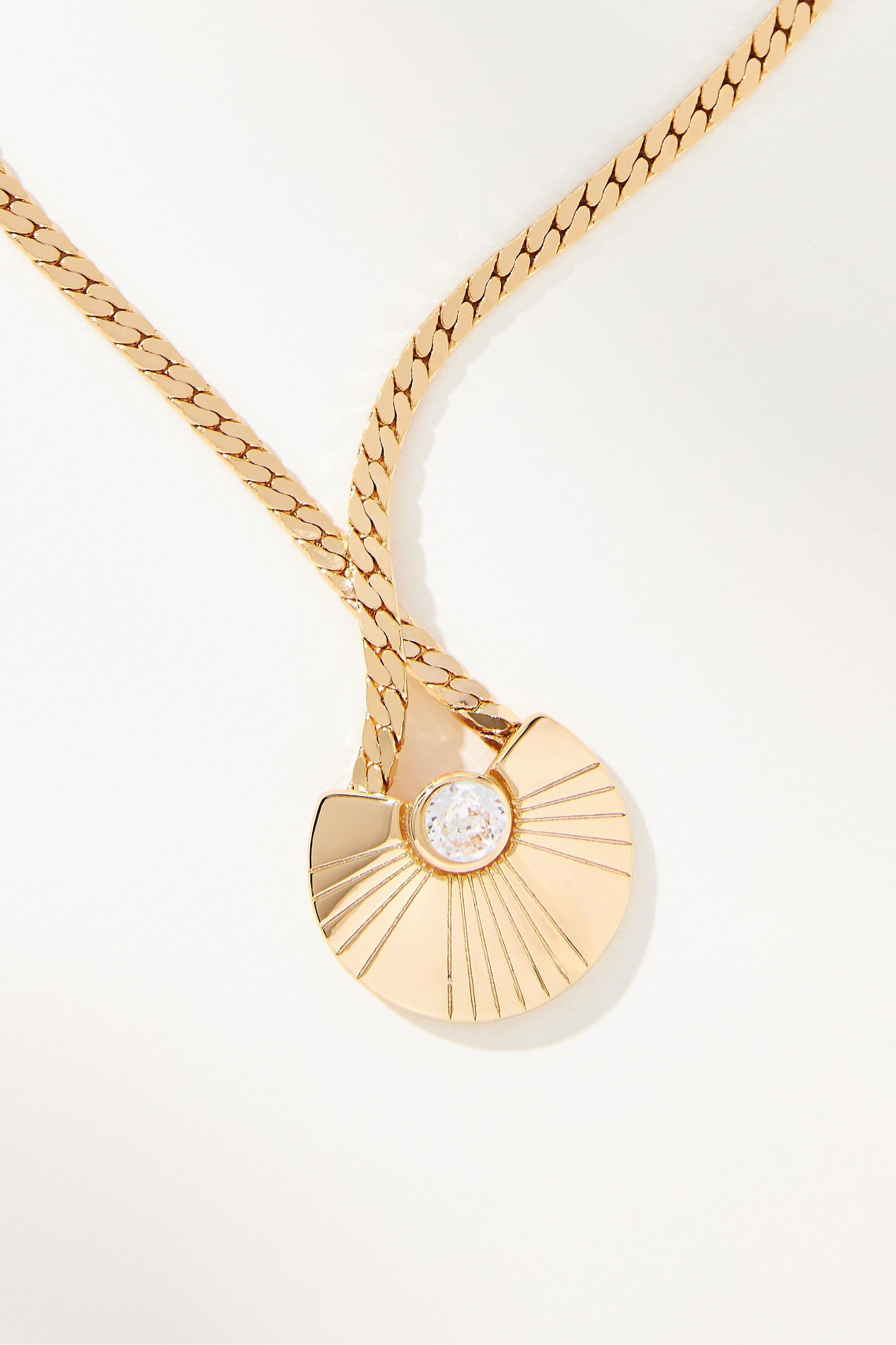 14K Frontier Pendant Necklace, Gold-Plated, A501_0070, large image number 3