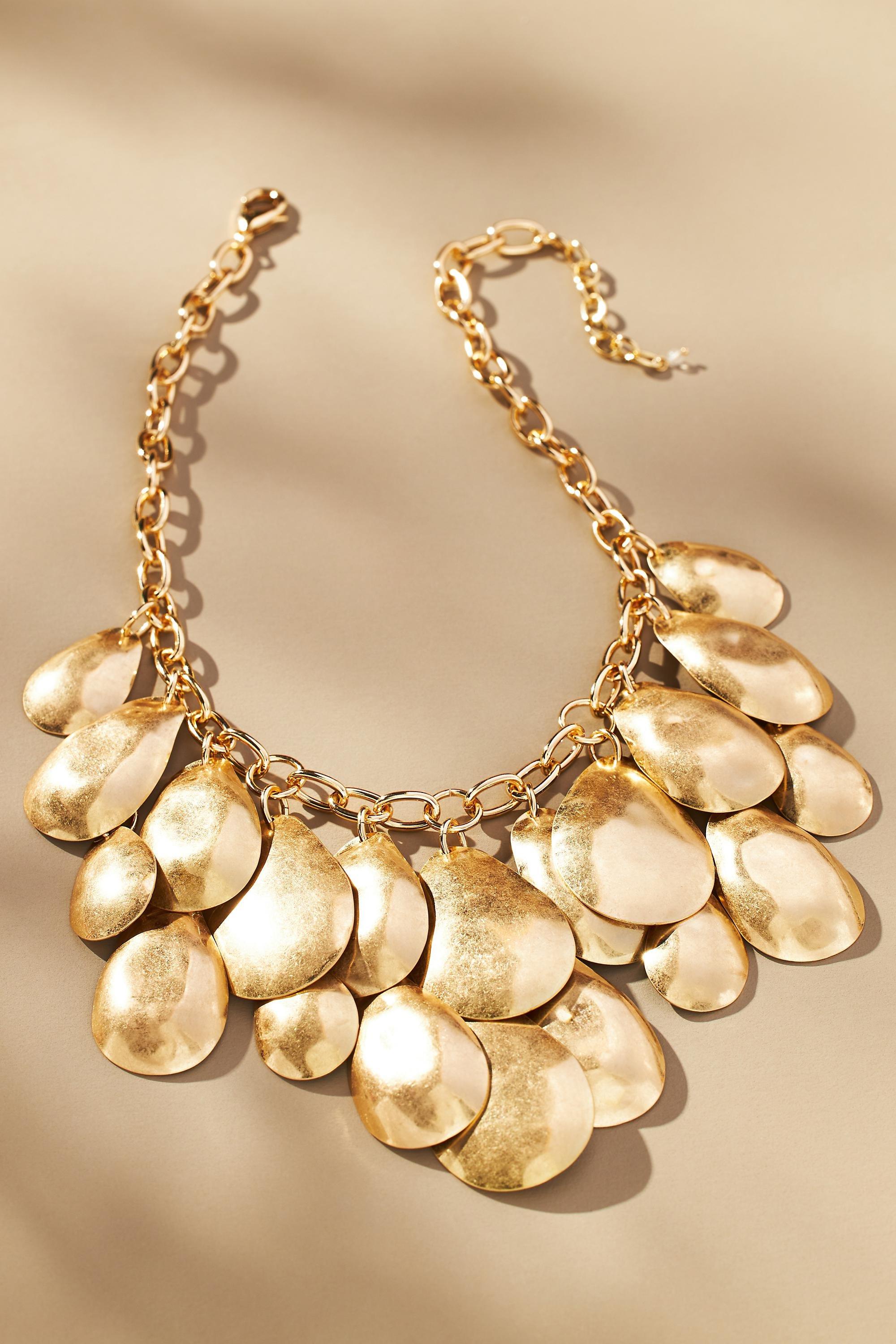 Statement Cluster Necklace, Gold, A501_0070, large image number 1