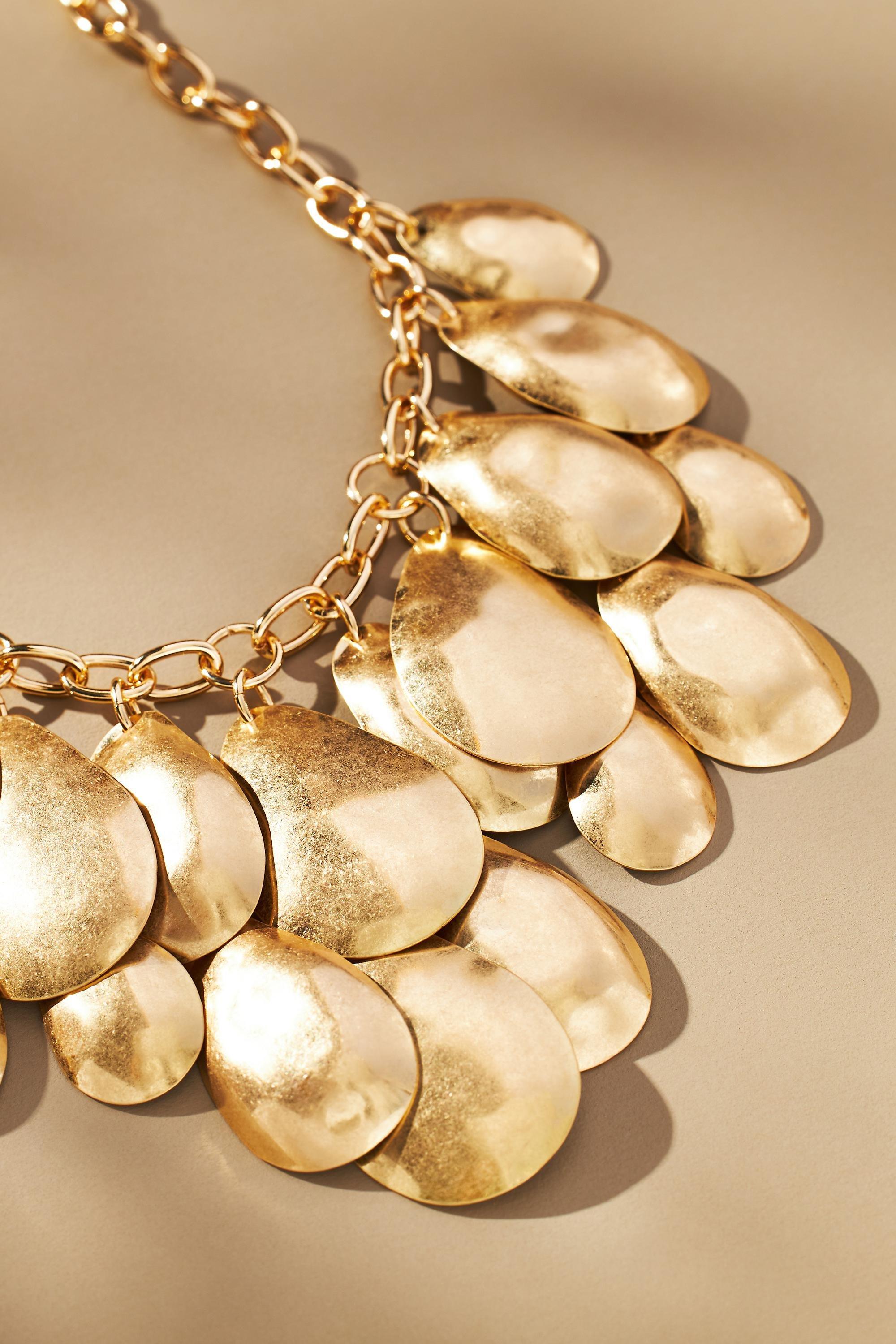Statement Cluster Necklace, Gold, A501_0070, large image number 2