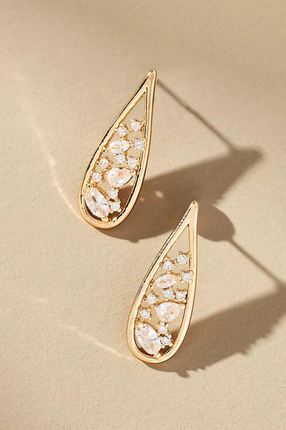Anthropologie Drop, Gold, , medium