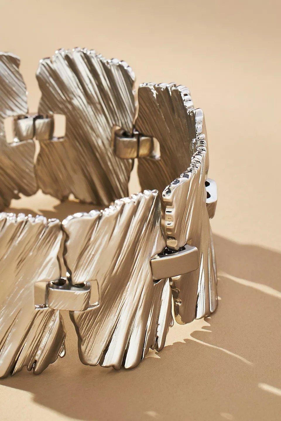 Anthropologie Cuff Bracelet, Gold, A501_0070, large image number 1