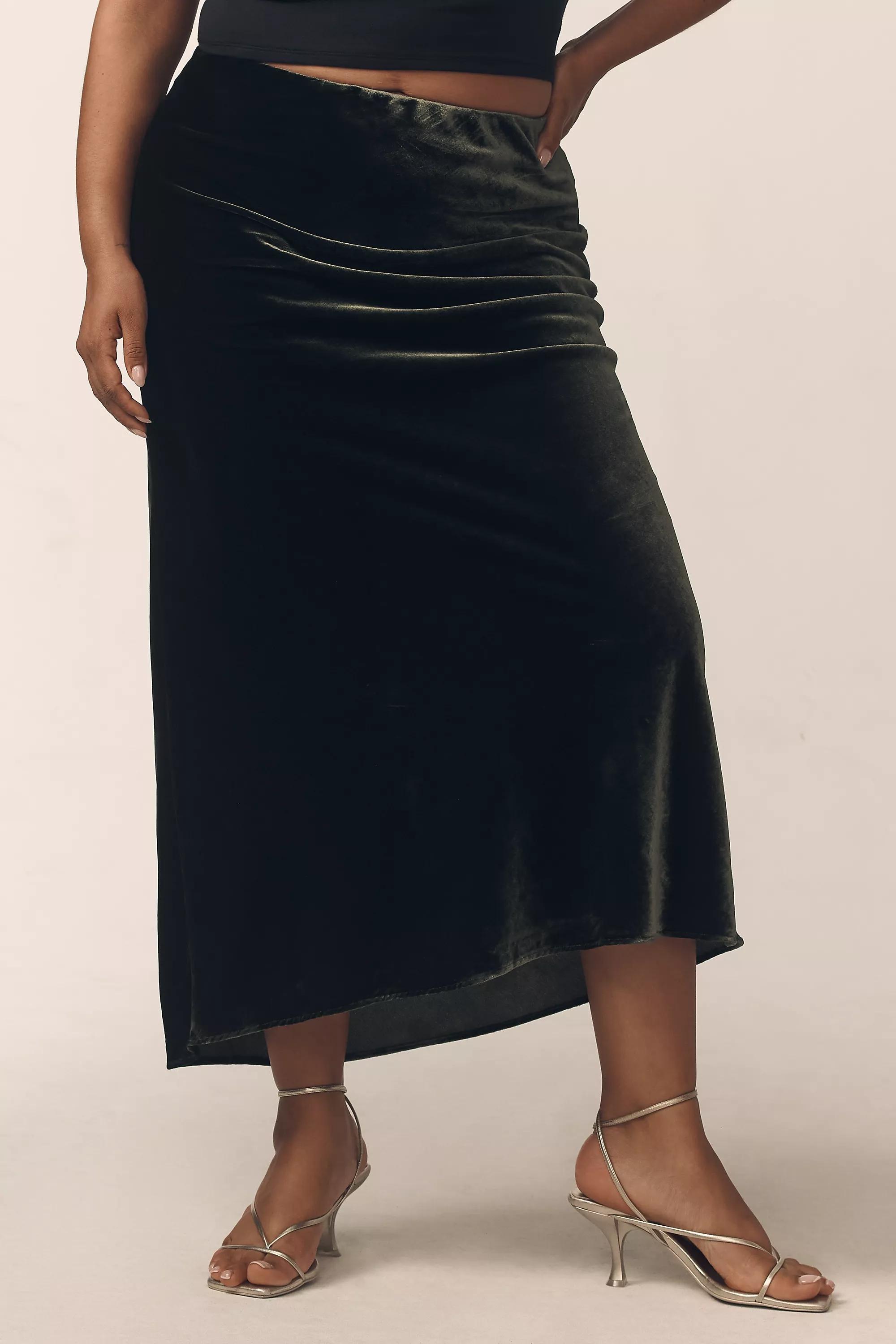 The Tilda Maxi Slip Skirt, Khaki, A501_0031, large image number 3