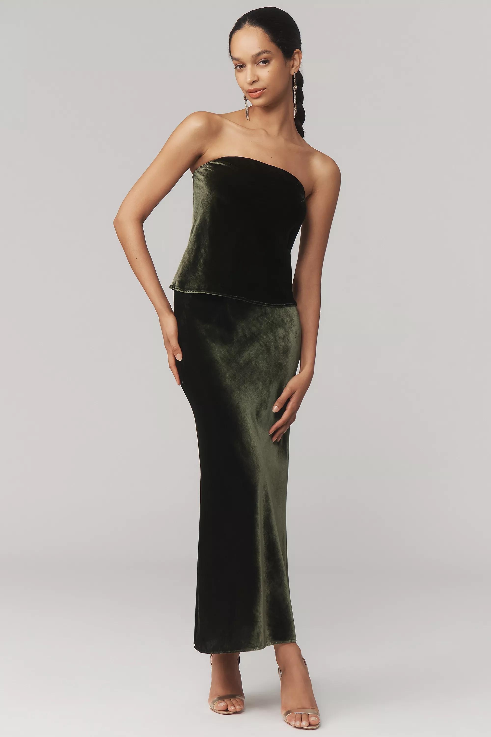 The Tilda Maxi Slip Skirt, Khaki, A501_0031, large image number 5