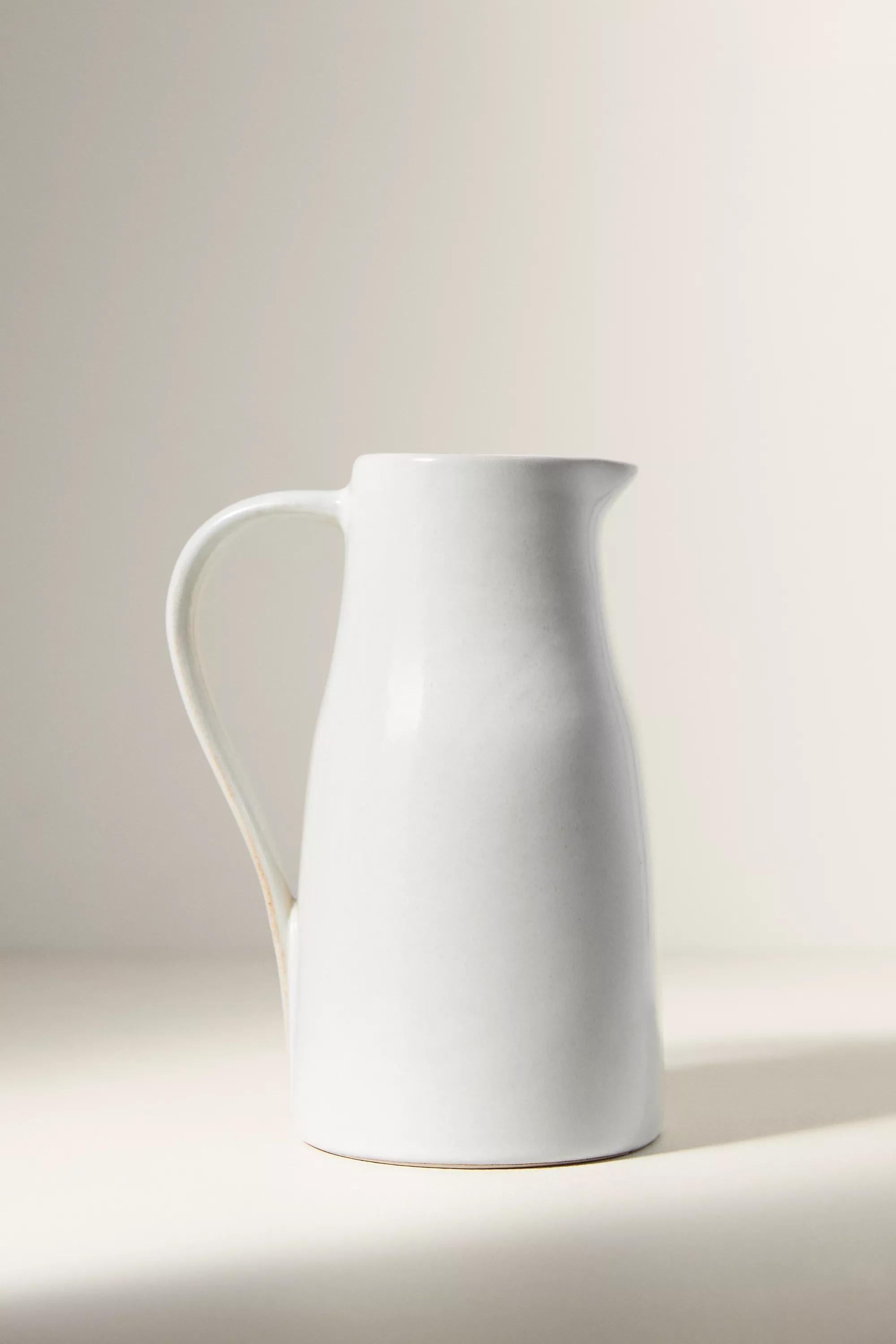 Ginny Portuguese Stoneware Pitcher, Cream, A501_0011, large image number 2