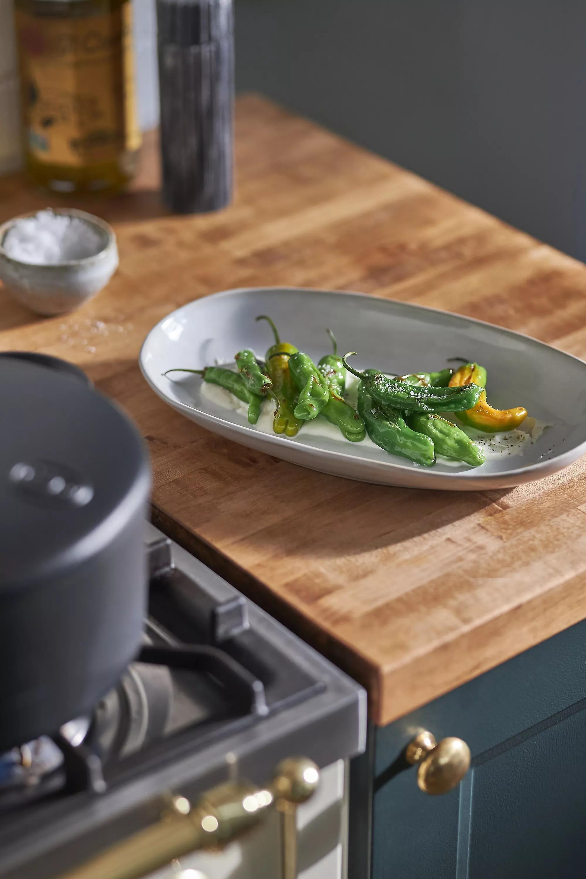 Ginny Portuguese Stoneware Small Platter, White, A501_0011, medium