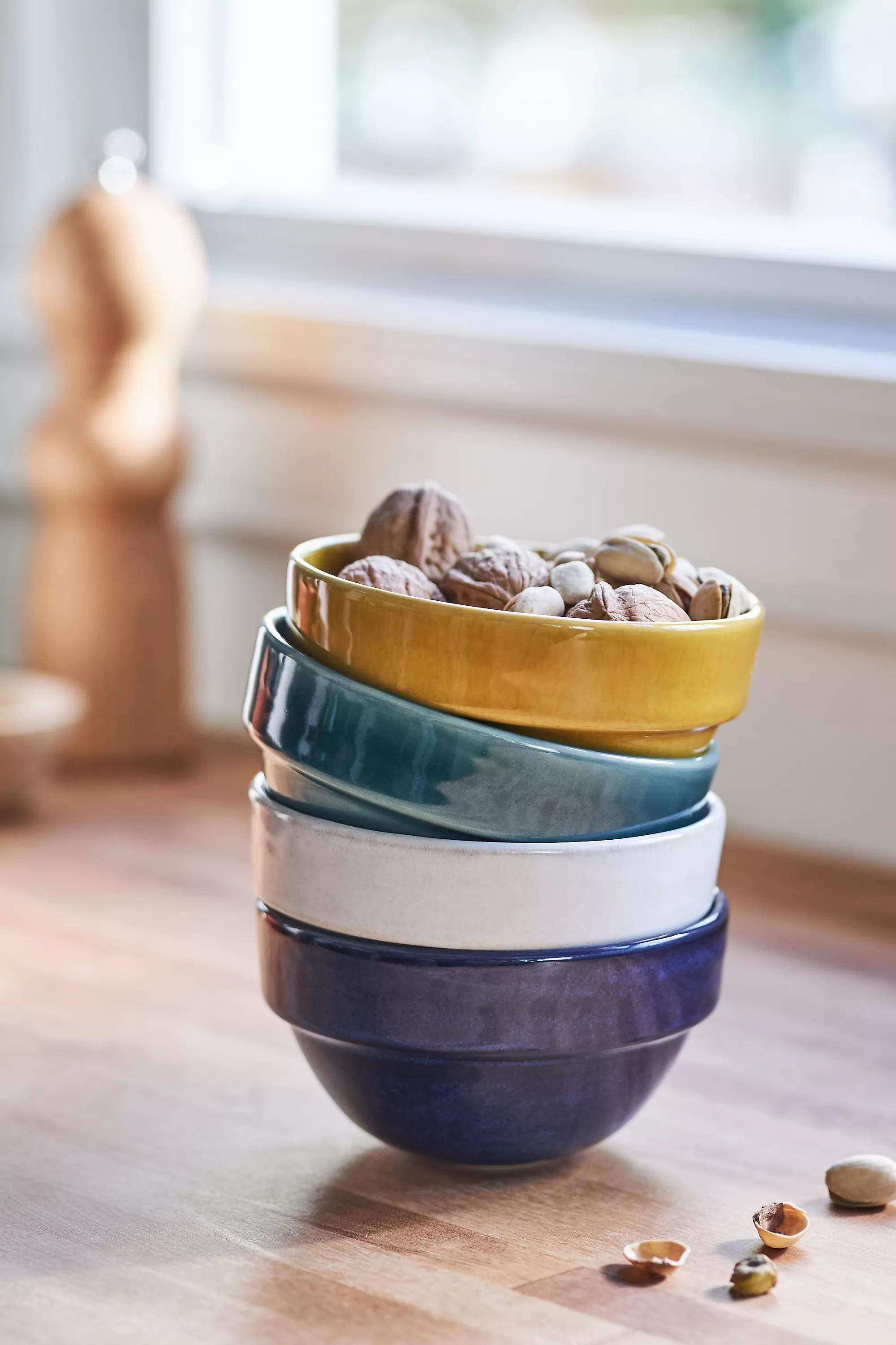 The Rowen Portuguese Stoneware Cereal Bowls, Set Of 4,Multicolour, A501_0000, large image number 0