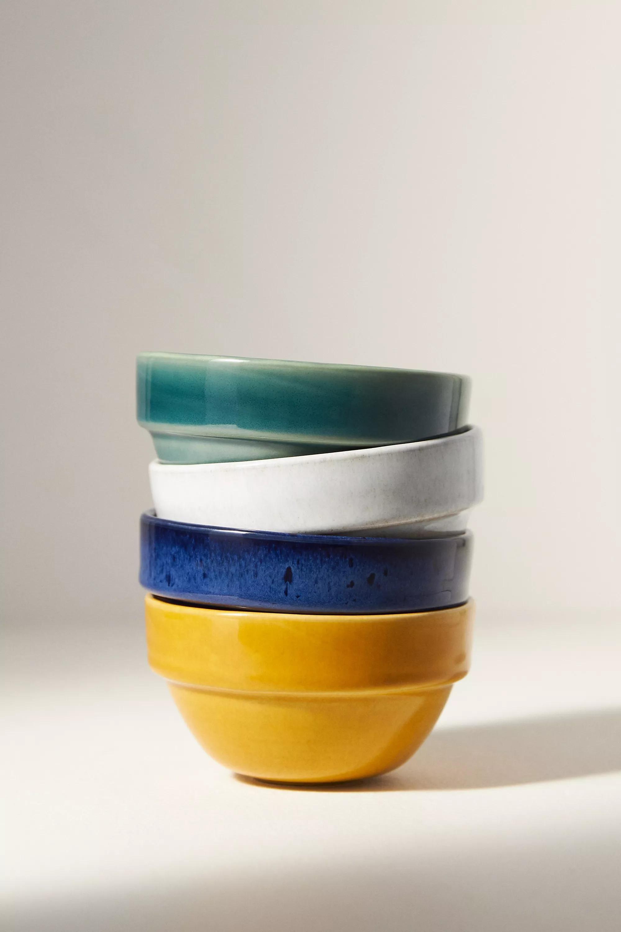 The Rowen Portuguese Stoneware Cereal Bowls, Set Of 4,Multicolour, A501_0000, large image number 2