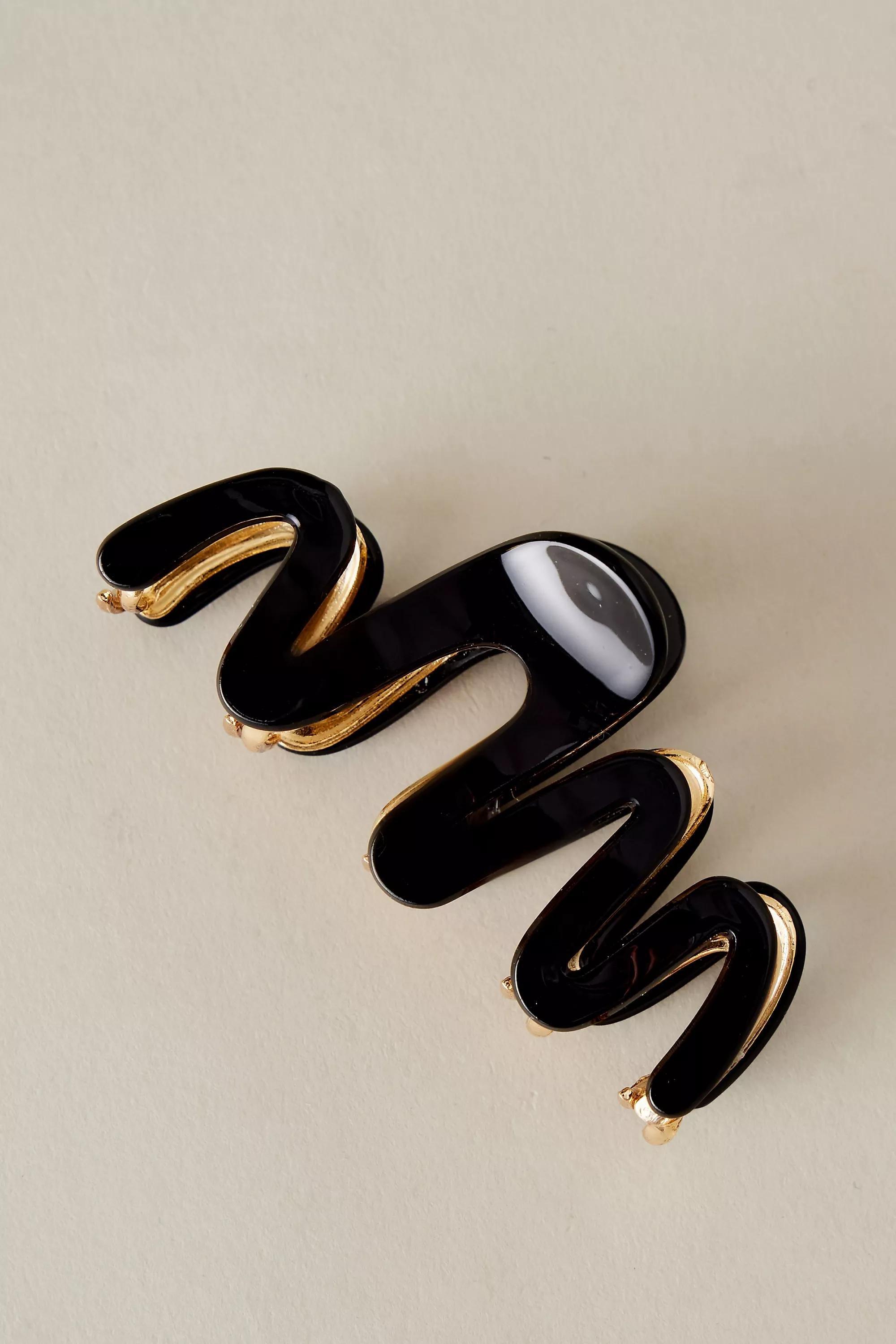 BLK Squiggle Hair Claw Clip, , medium