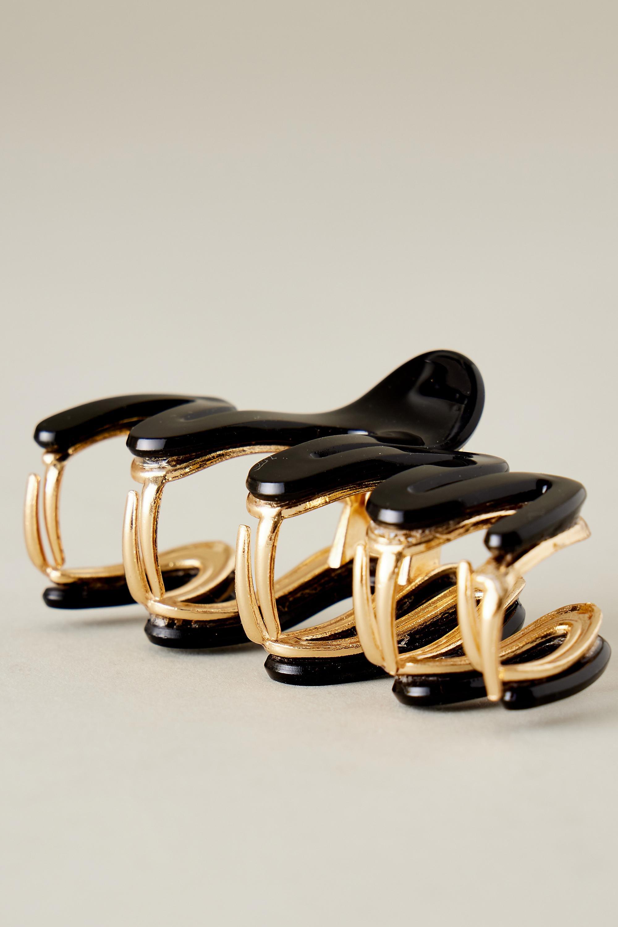 BLK Squiggle Hair Claw Clip, A501_0001, large image number 1