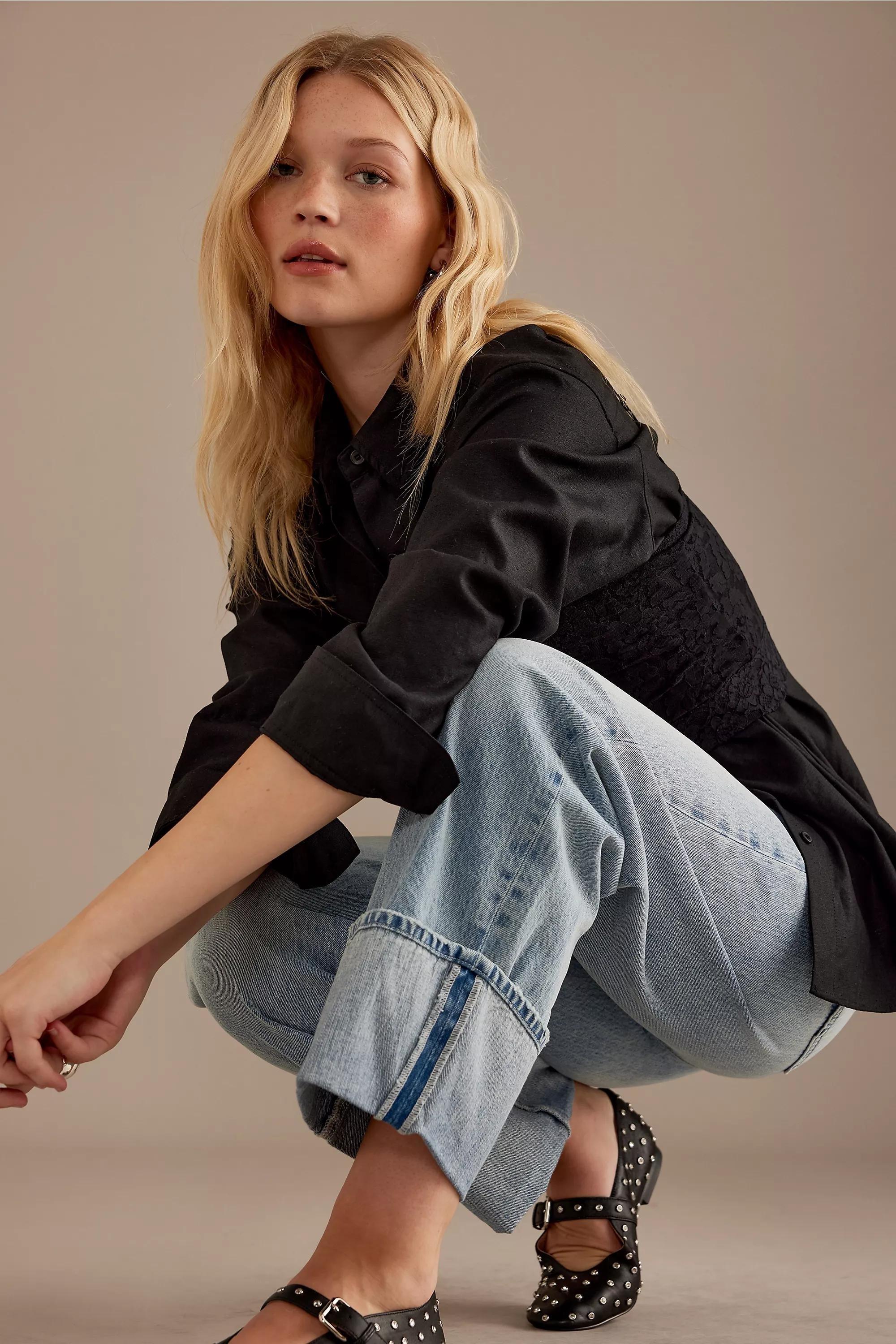 Pistola Charlie High Waist Straight Cut Jeans, Blue, A501_0092, large image number 5