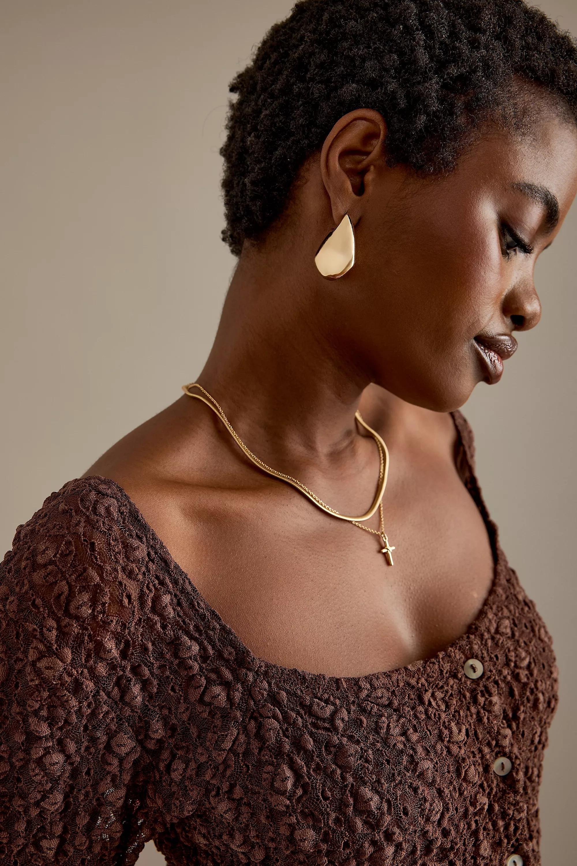 Anthropologie Textured Knit Cropped Top, Brown, A501_0020, large image number 4