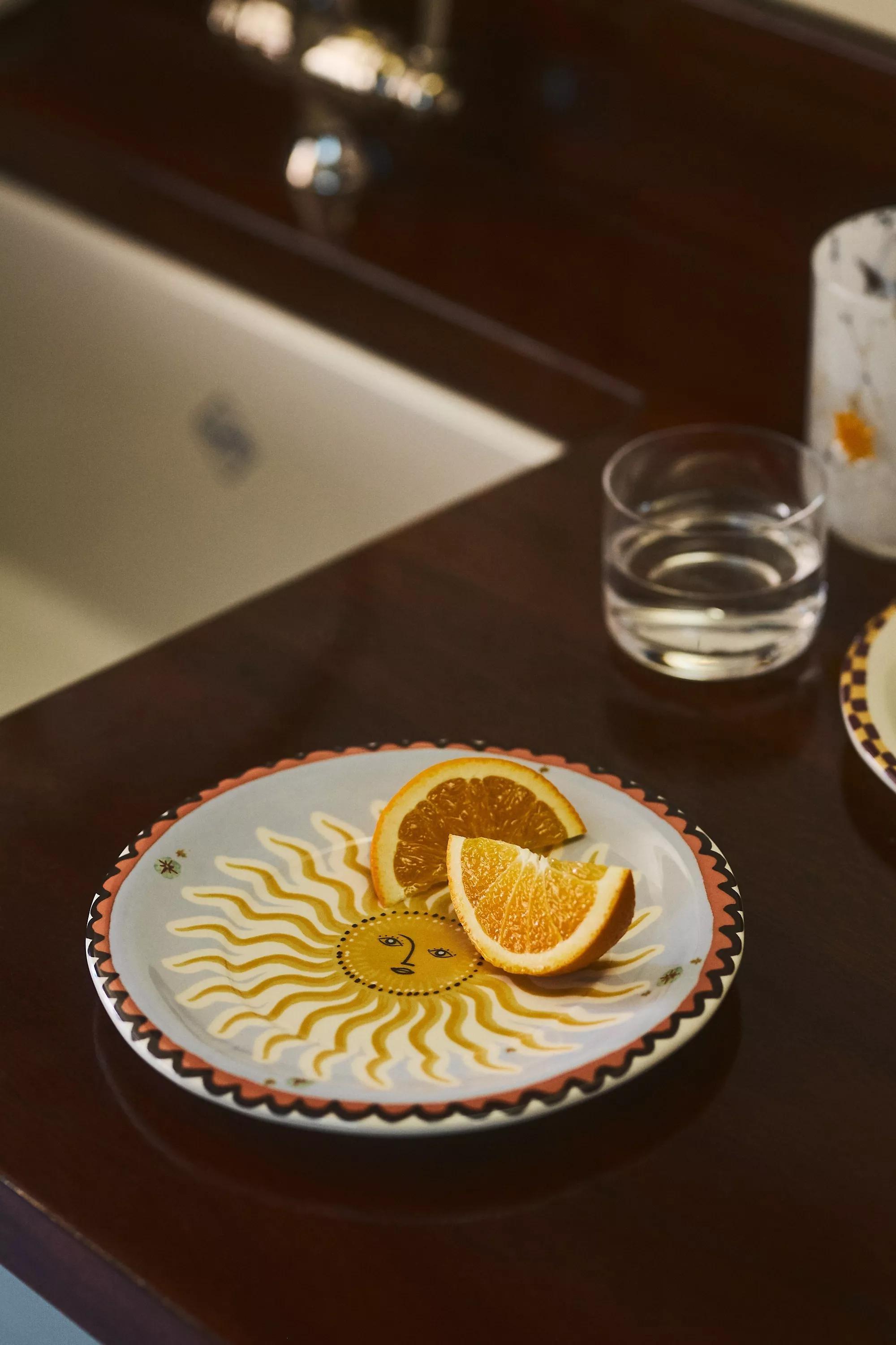 Handpainted Fortune Stoneware Dessert Plate, Multicolour, A501_0092, large image number 2