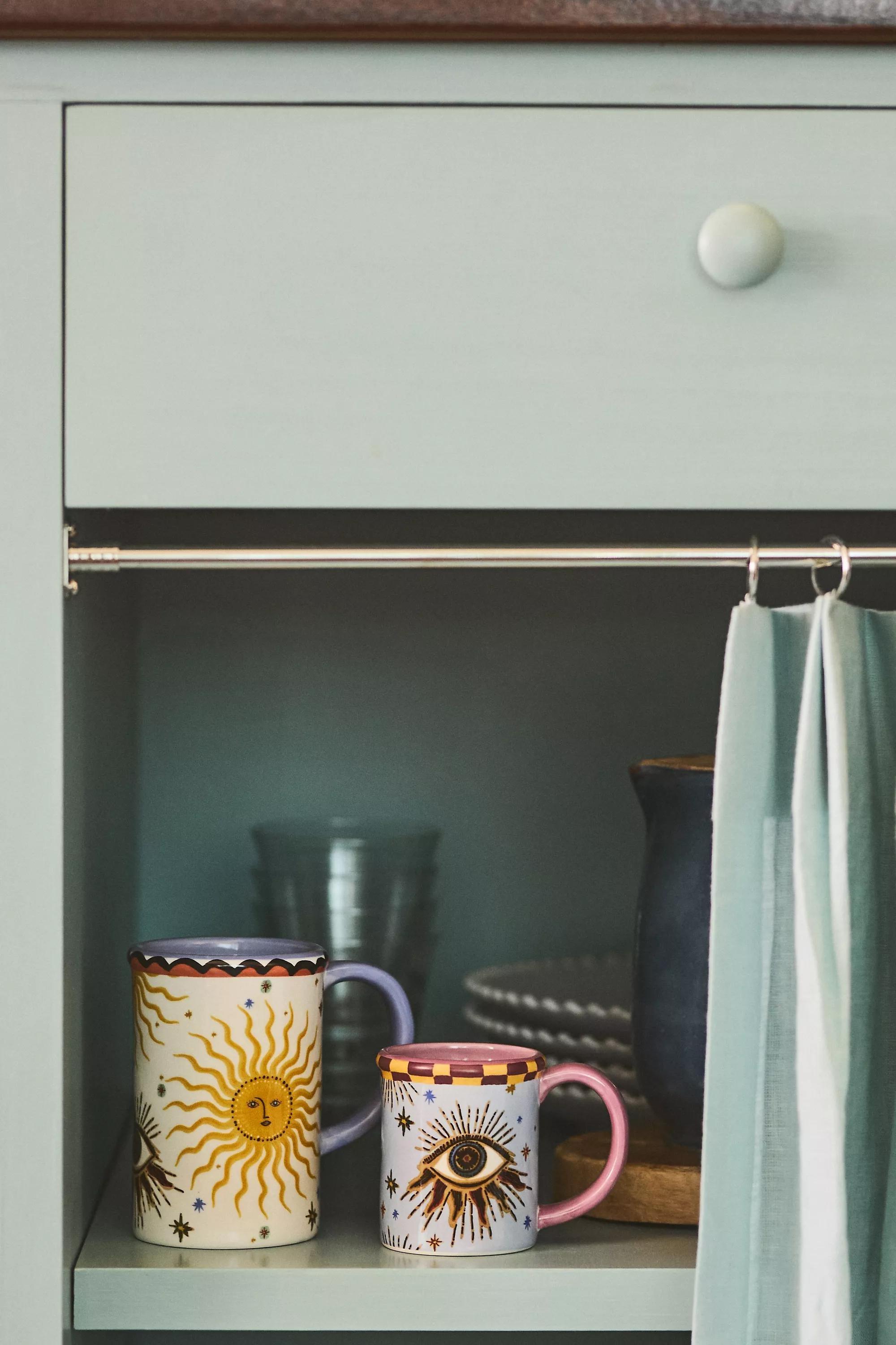 White Hand painted Stoneware Espresso Cup, A501_0010, large image number 1