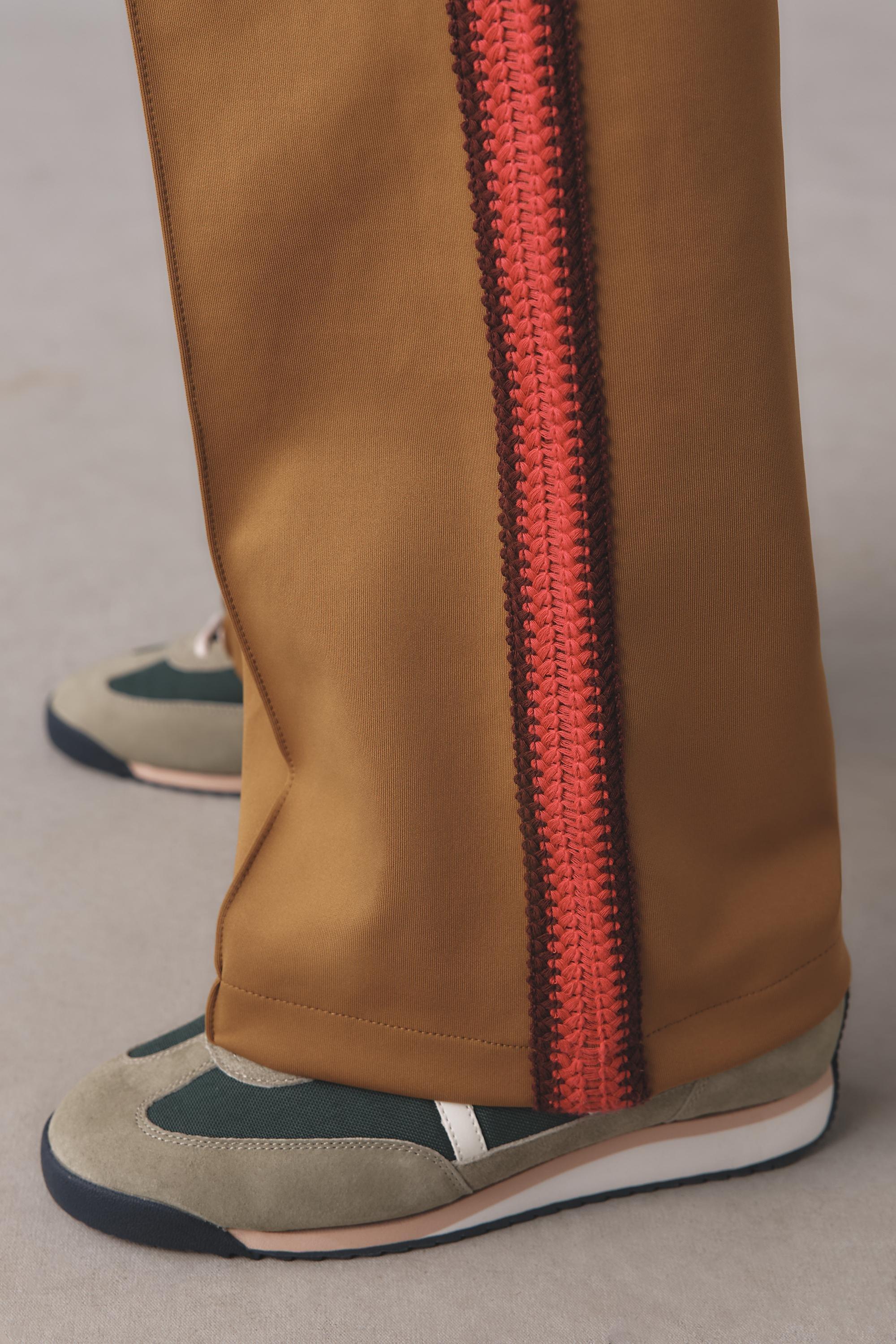 Anthropologie Striped Casual Trousers, Beige, , large image number 3
