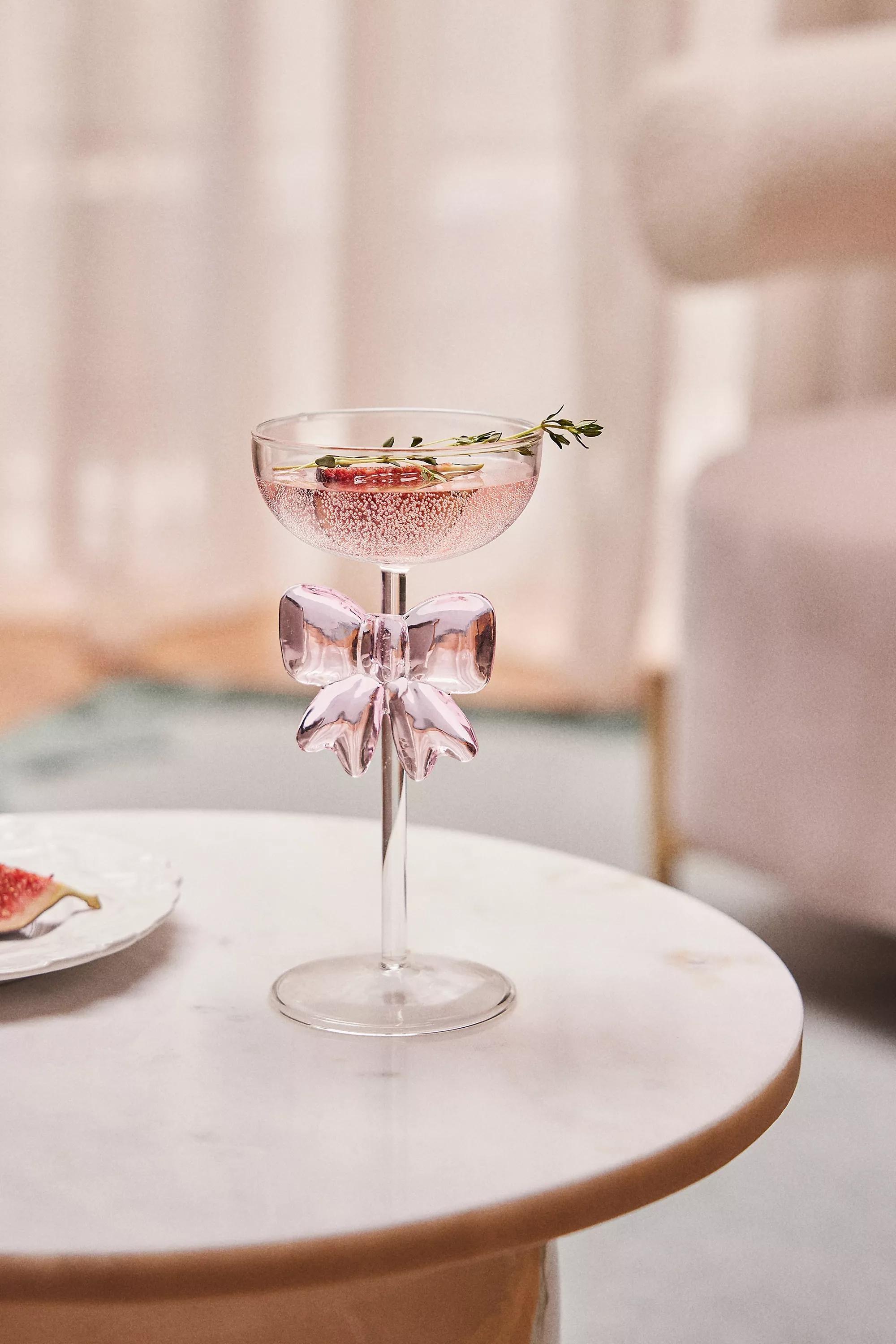 Lepelclub Bow Coupe Glass, Pink, A501_0066, large image number 0