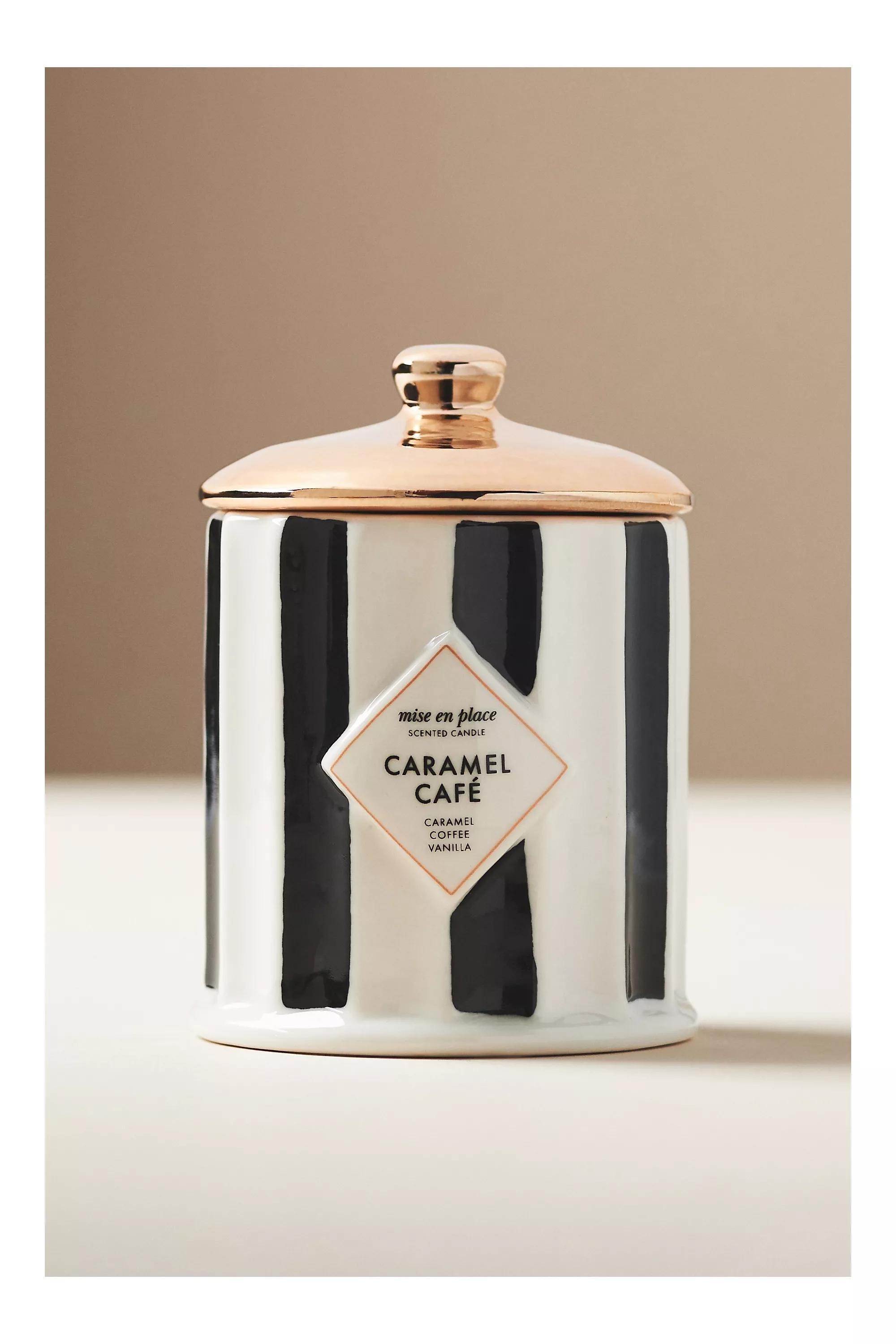 BLACK mise en place Gourmand Caramel Cafأ&copy; Ceramic Candle, A501_0001, medium