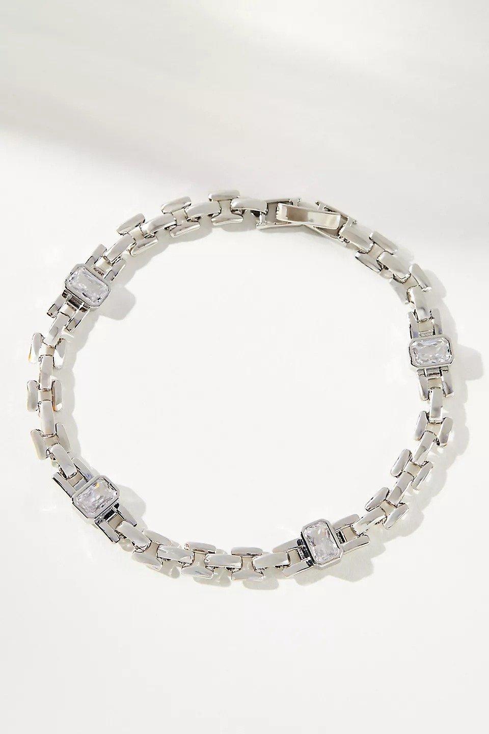 Anthropologie Link Bracelet, Silver, A501_0070, large image number 0