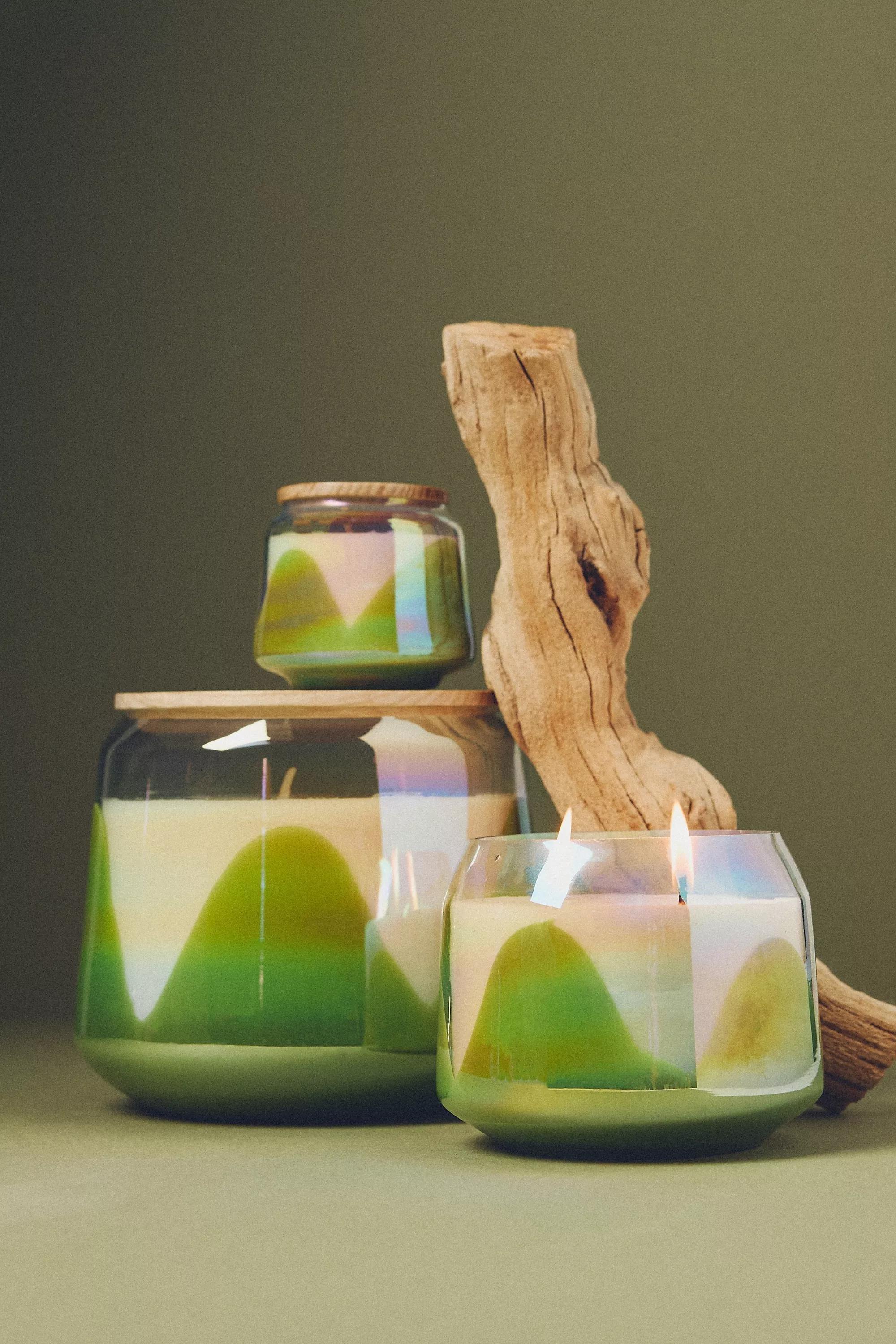 LIGHT GREEN The Gather Candle by Anthropologie: Sea Salt & Driftwood, A501_0237, large image number 1