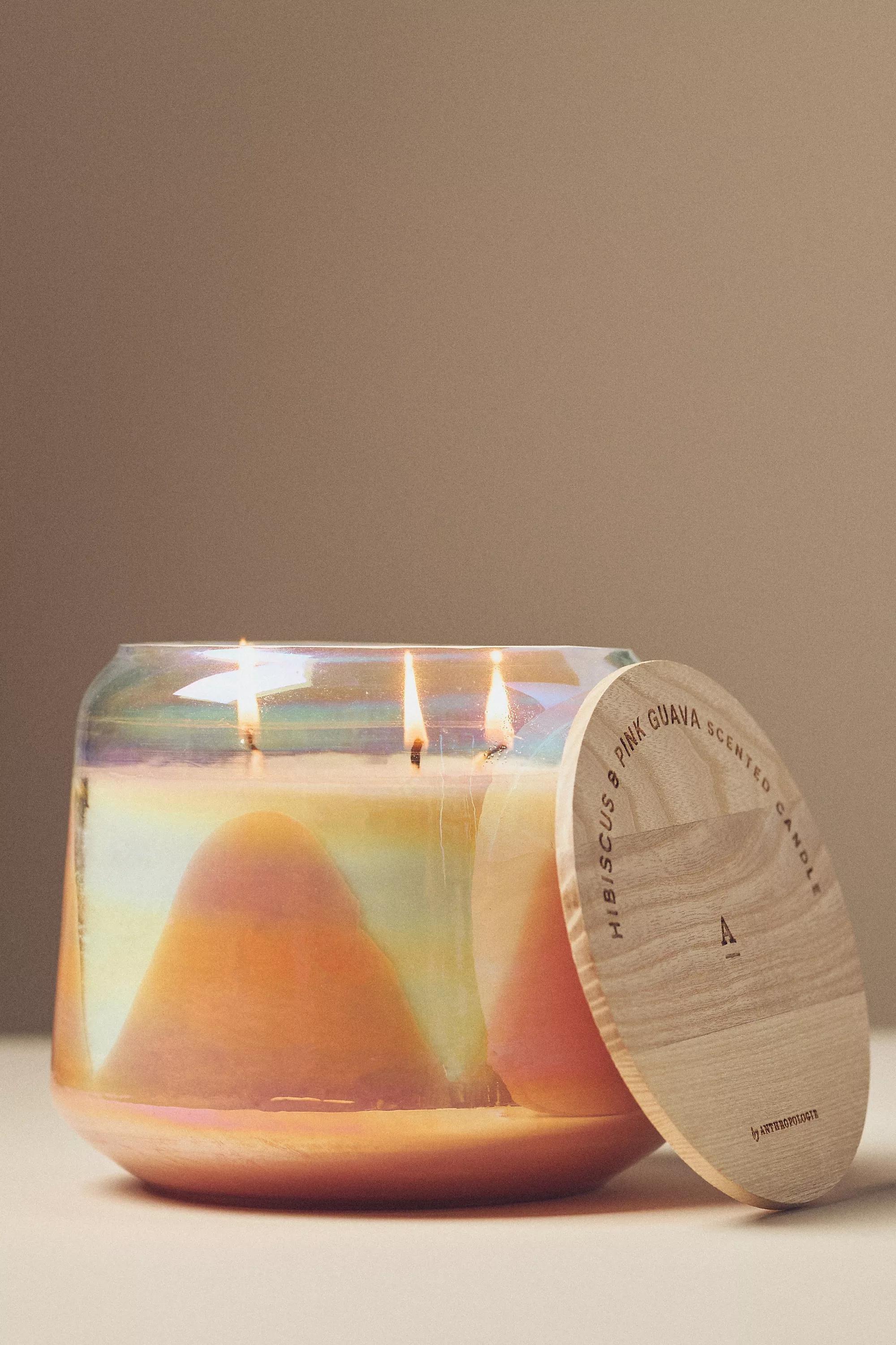 PEACH The Gather Candle by Anthropologie: Hibiscus & Pink Guava, A501_0067, large image number 3