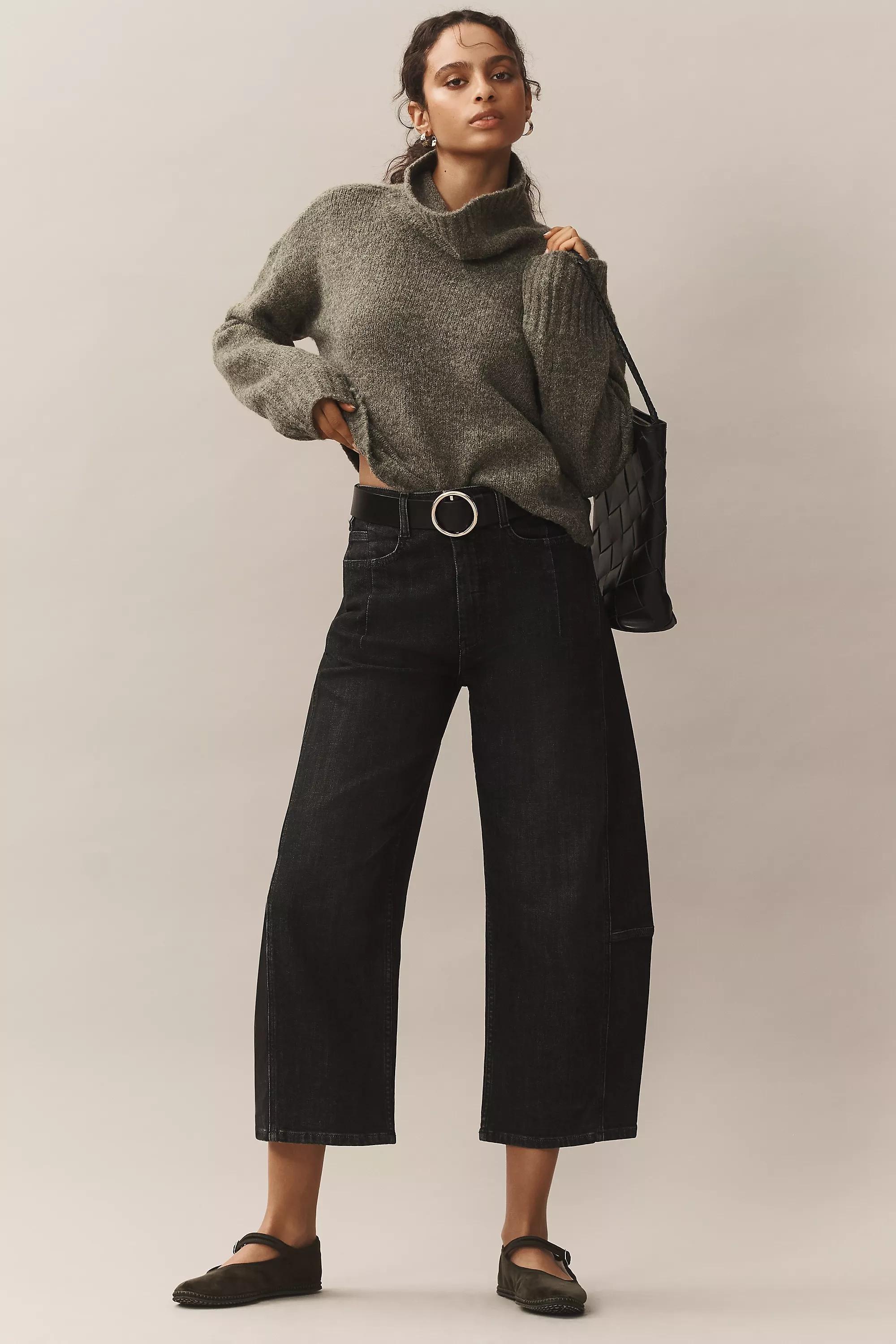 Pilcro The Kenna Mid-Rise Heritage Barrel Jeans, Grey, , large image number 0
