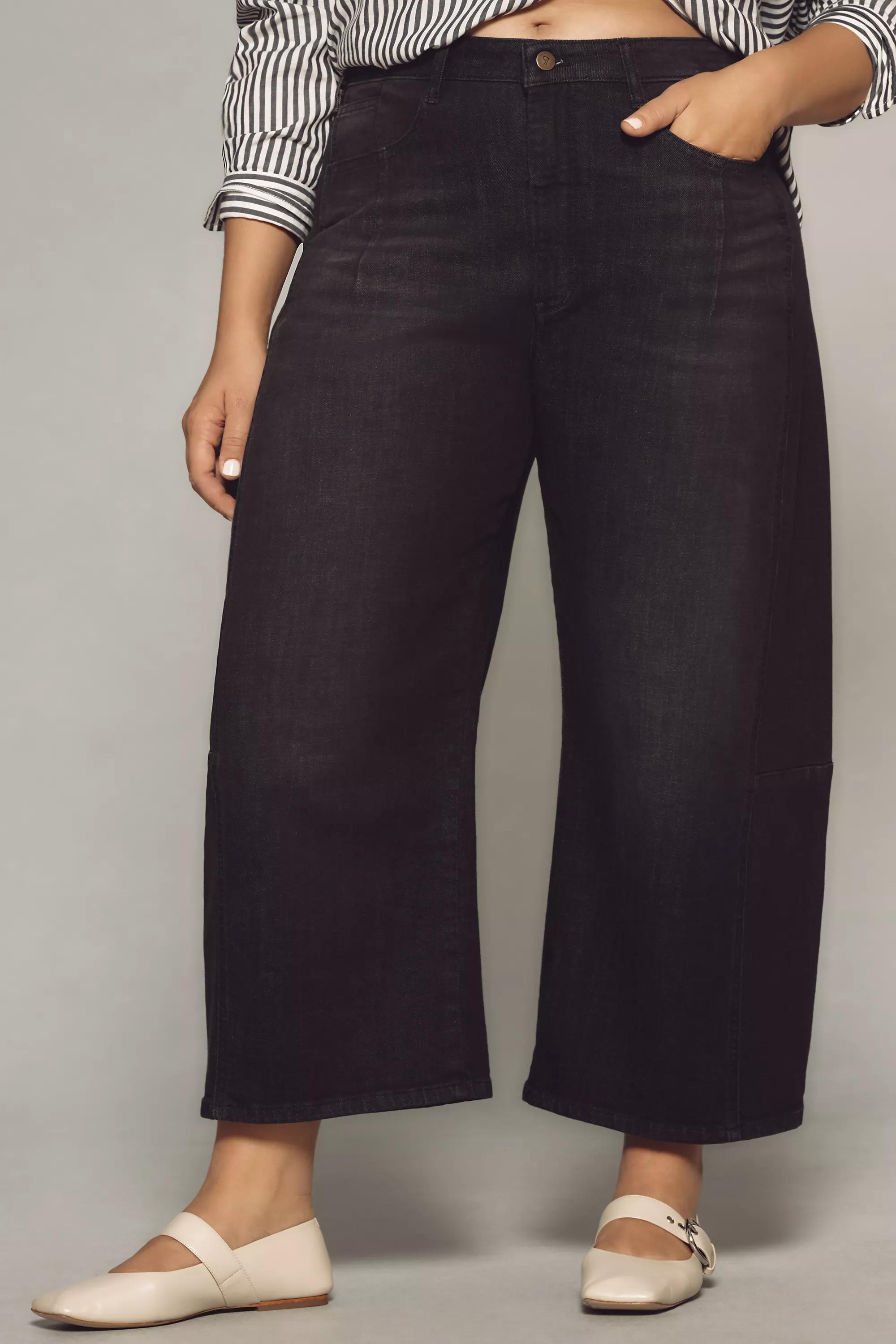 Pilcro The Kenna Mid-Rise Heritage Barrel Jeans, Grey, , large image number 5