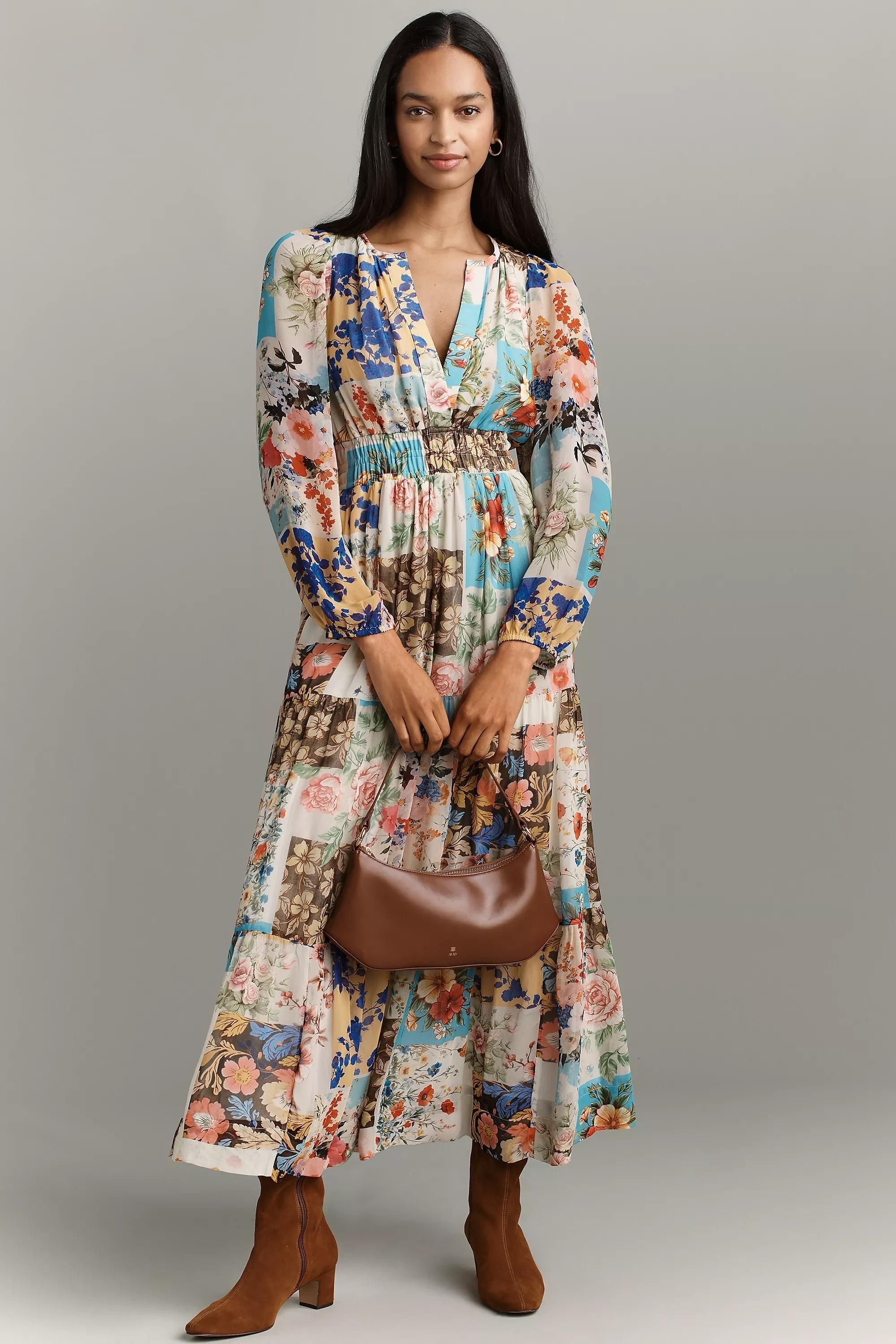 The Somerset Long-Sleeve Maxi Dress, White, A501_0211, large image number 0