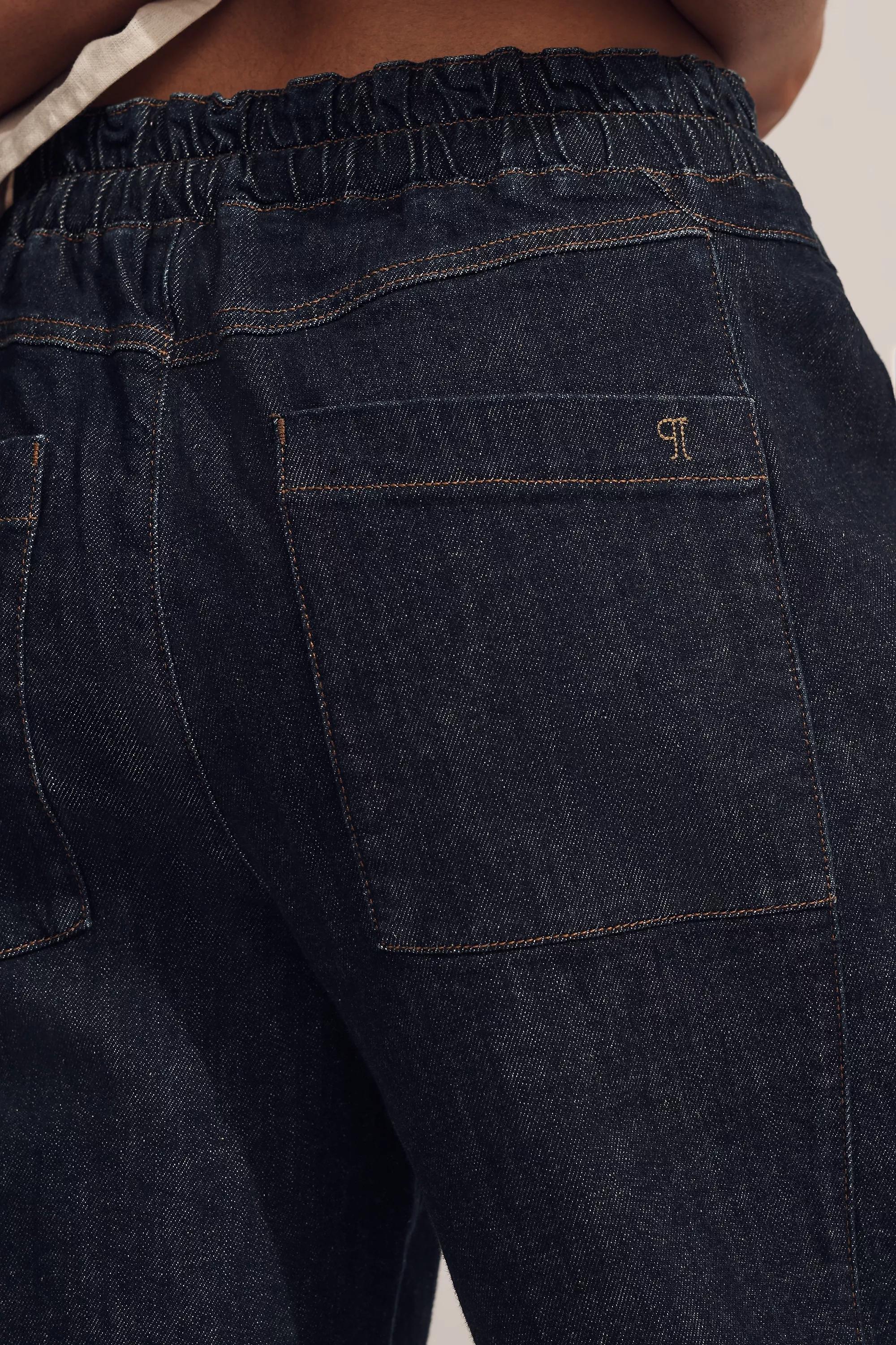 By Pilcro Relaxed Pull-On Barrel Jeans, Navy, A501_0091, large image number 3