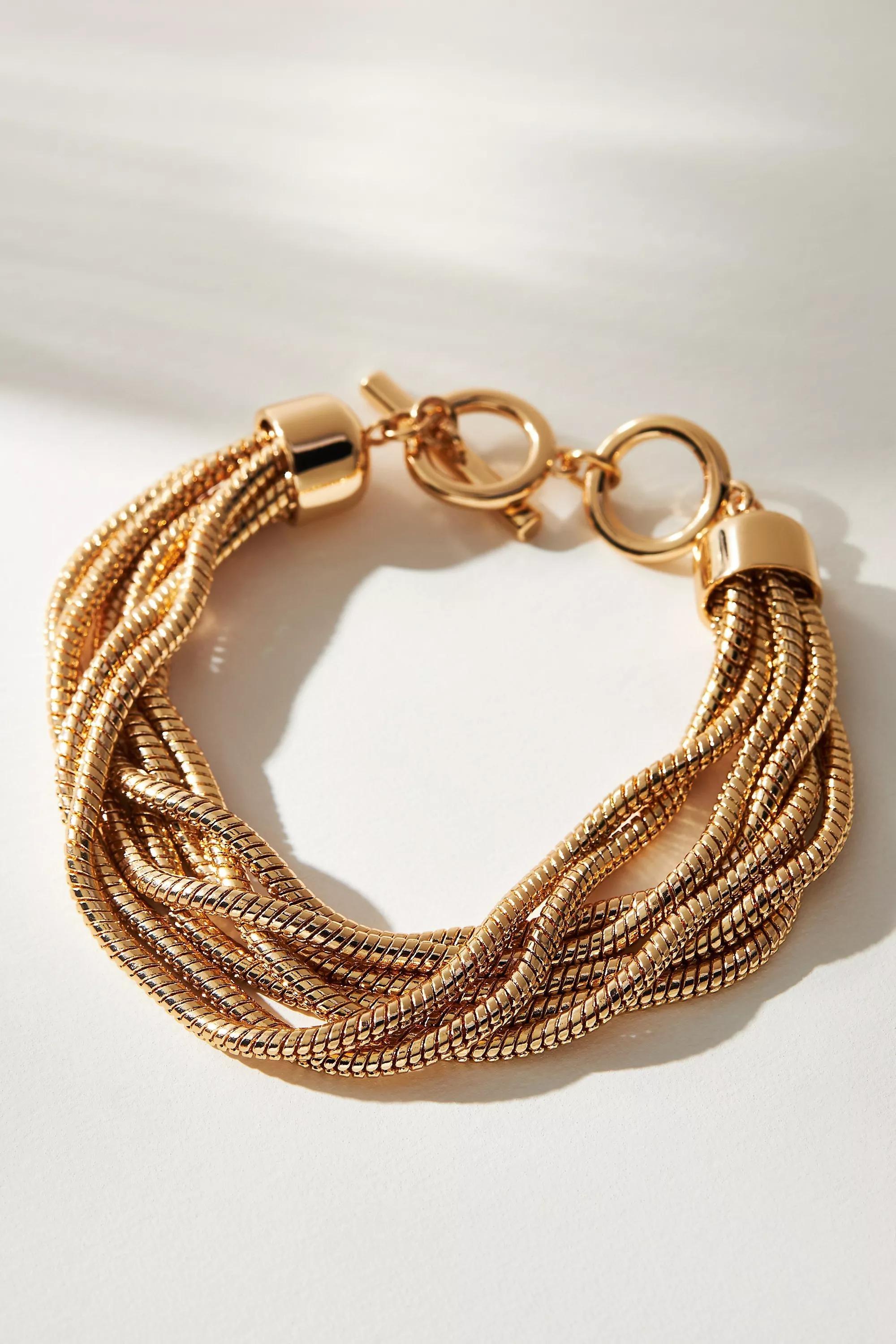 Multi Chain Bracelet, Gold, A501_0070, large image number 1