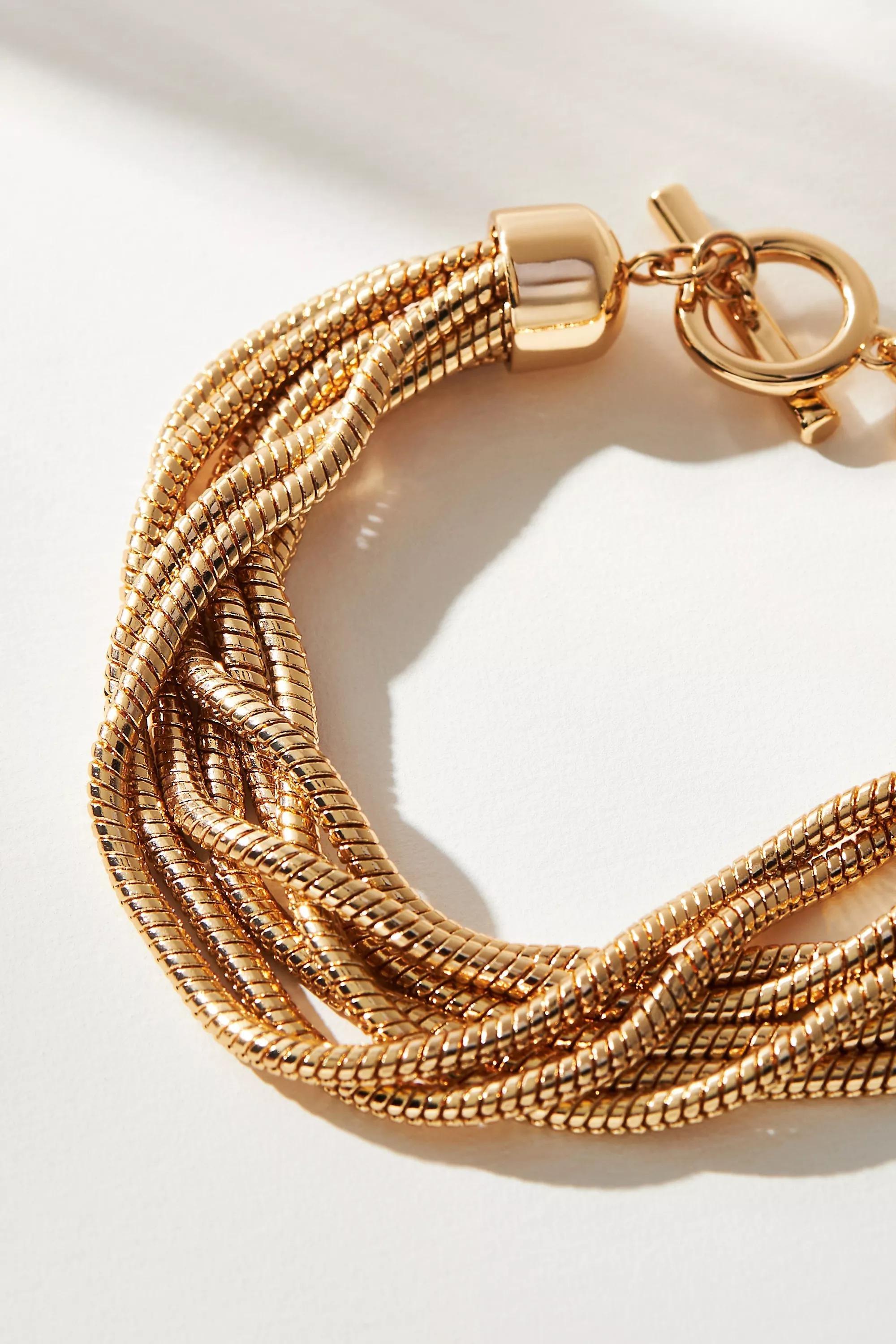 Multi Chain Bracelet, Gold, A501_0070, large image number 2