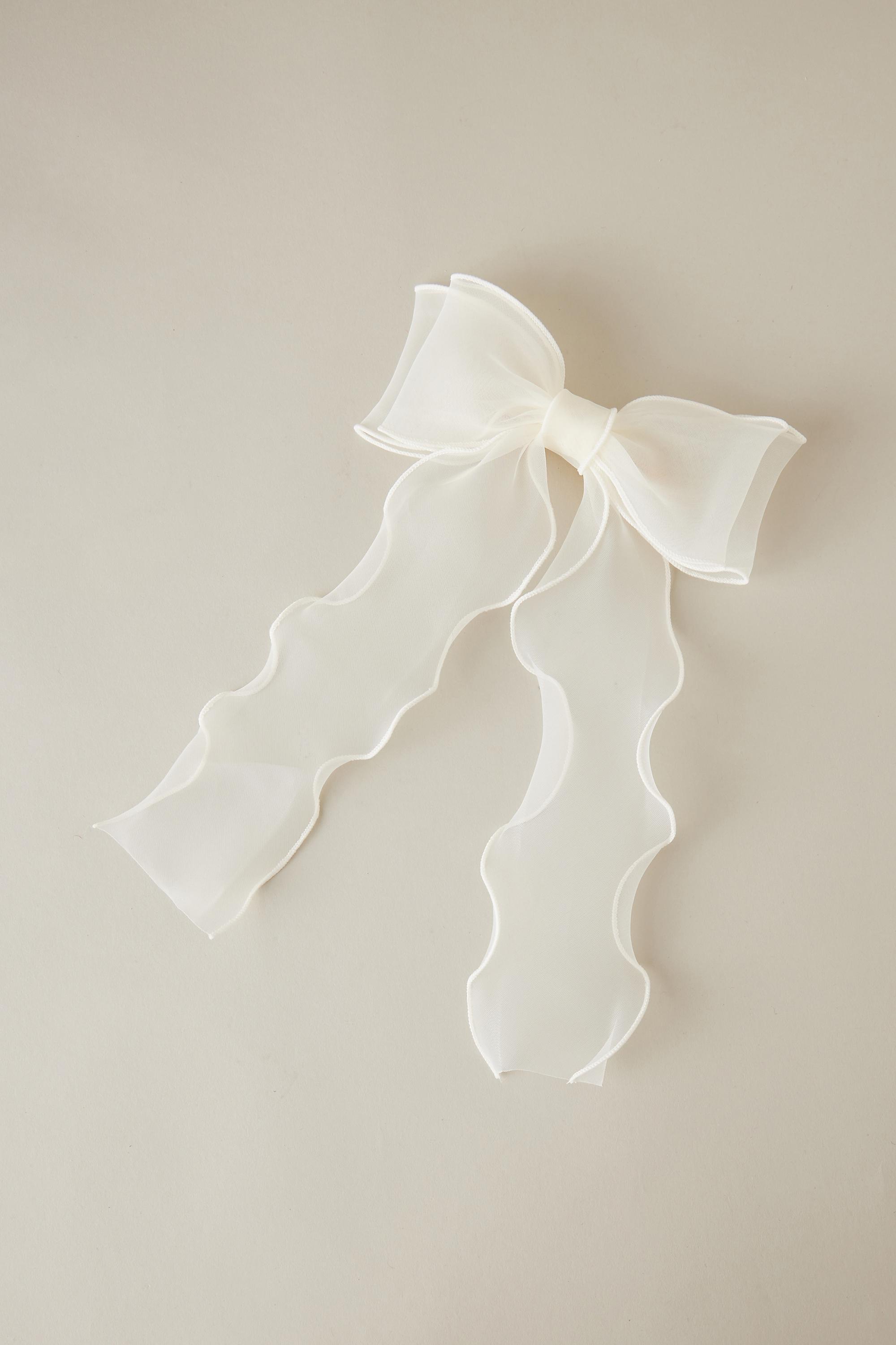 CREME Extra-Large Organza Hair Bow, A501_0012, large image number 0