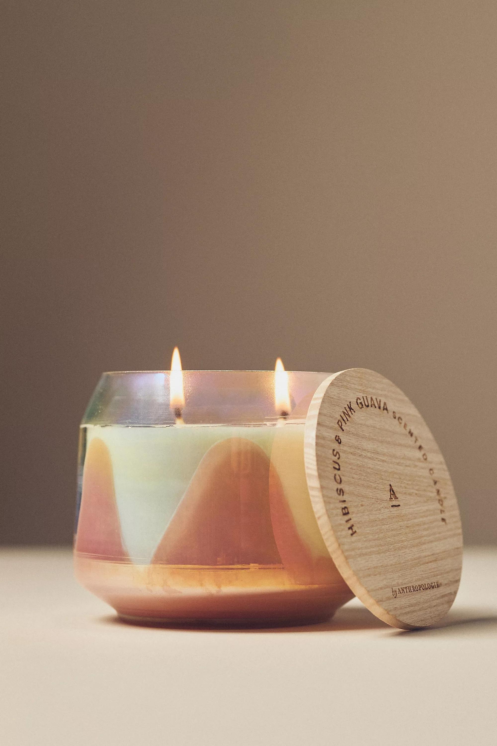 PEACH The Gather Candle by Anthropologie: Hibiscus & Pink Guava, A501_0067, large image number 2