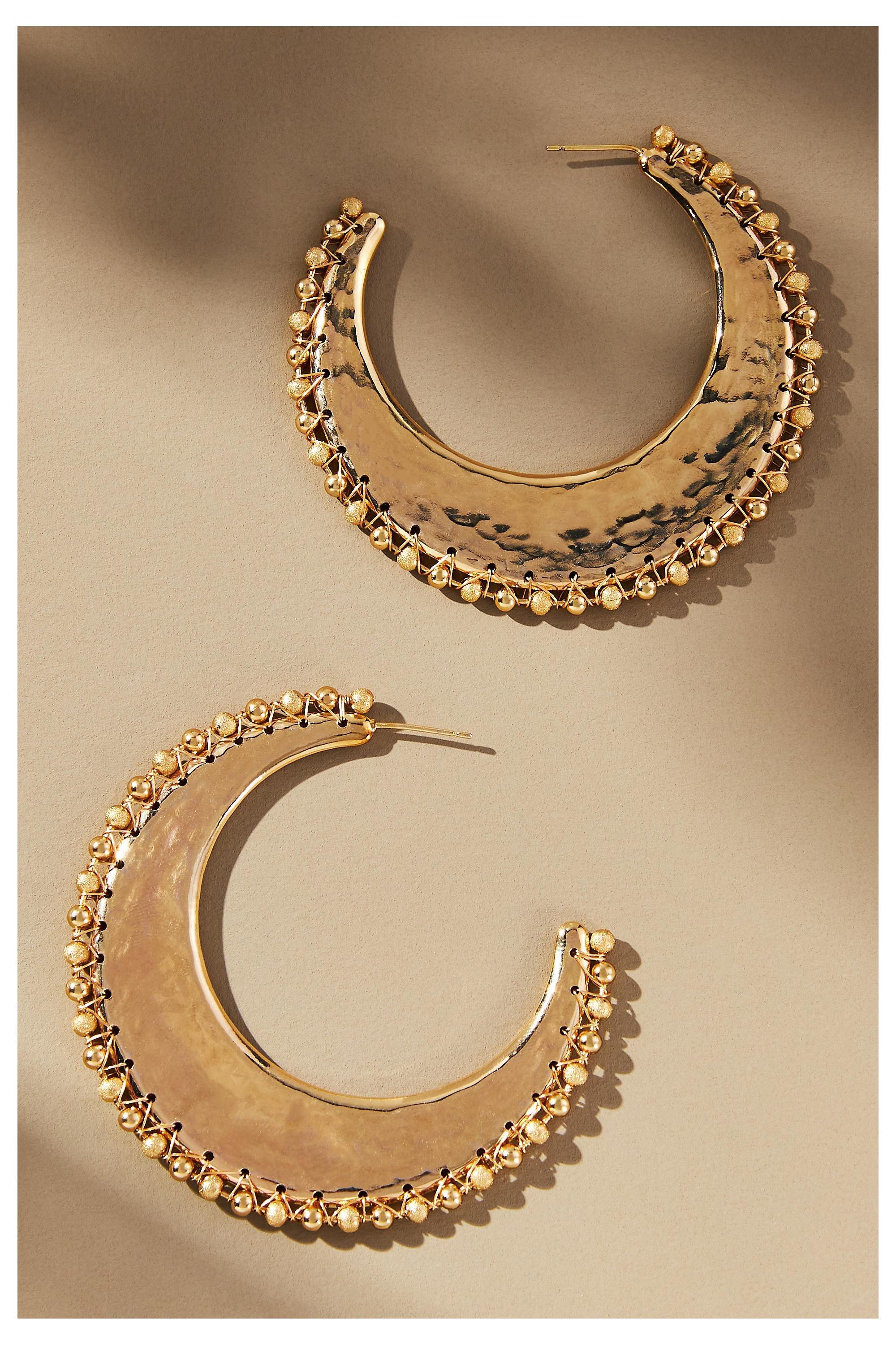 Western Spur Hoop Earrings,Gold, A501_0070, large image number 0