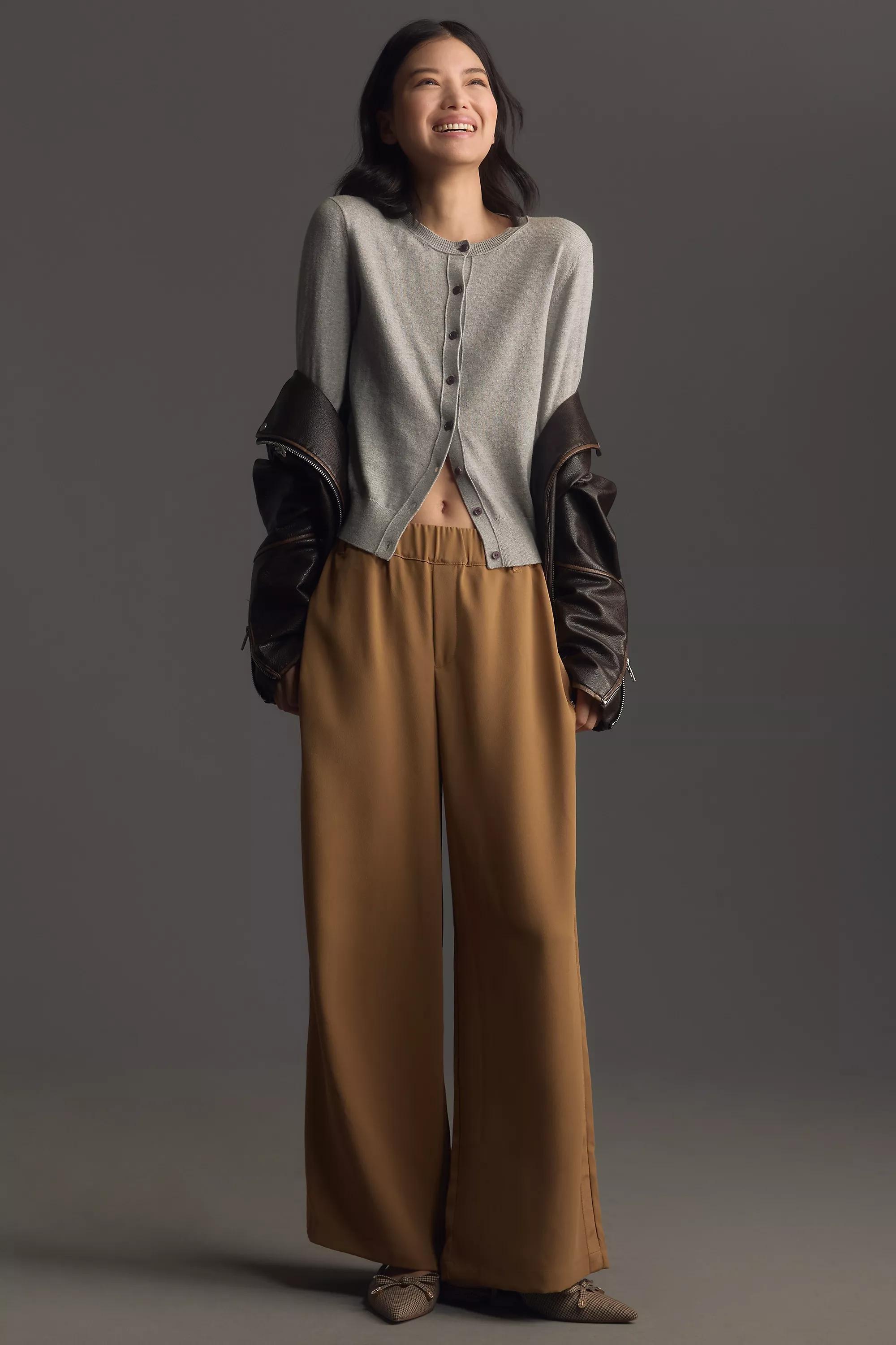 Anthropologie  Block Casual Trousers, Brown, , large image number 0