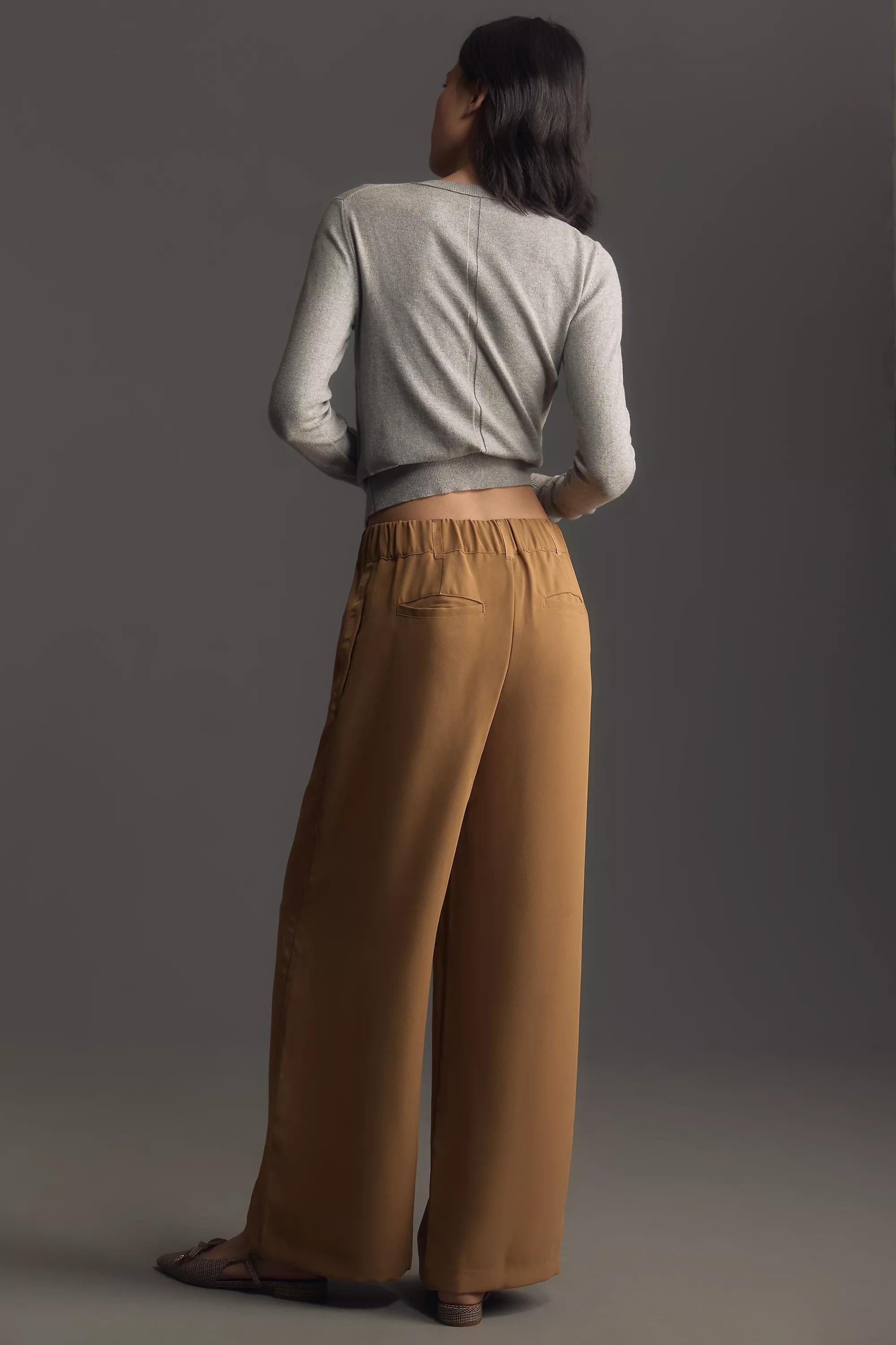 Anthropologie  Block Casual Trousers, Brown, , large image number 1