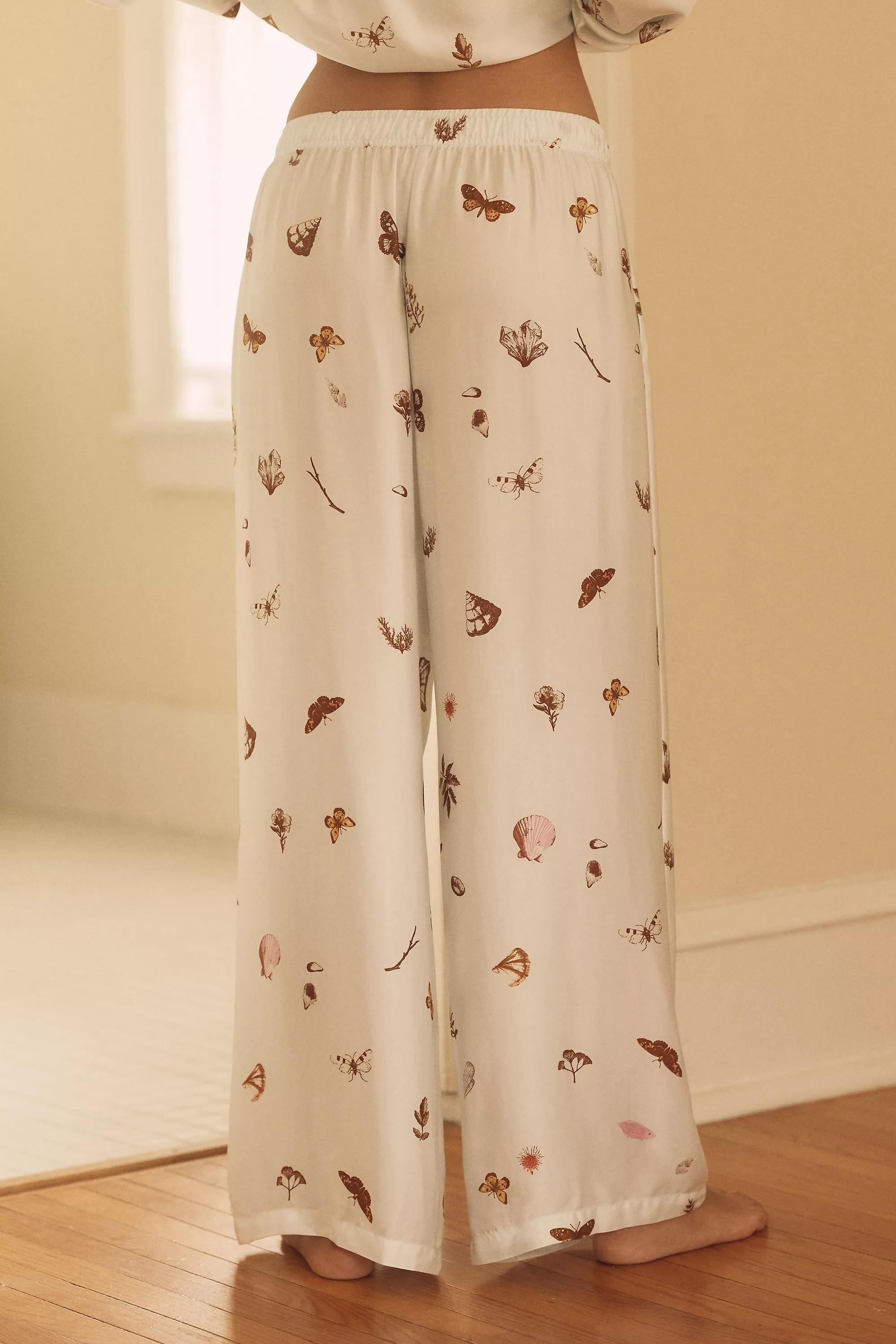 By Anthropologie Silky Pyjama Bottoms, Blue, , large image number 3