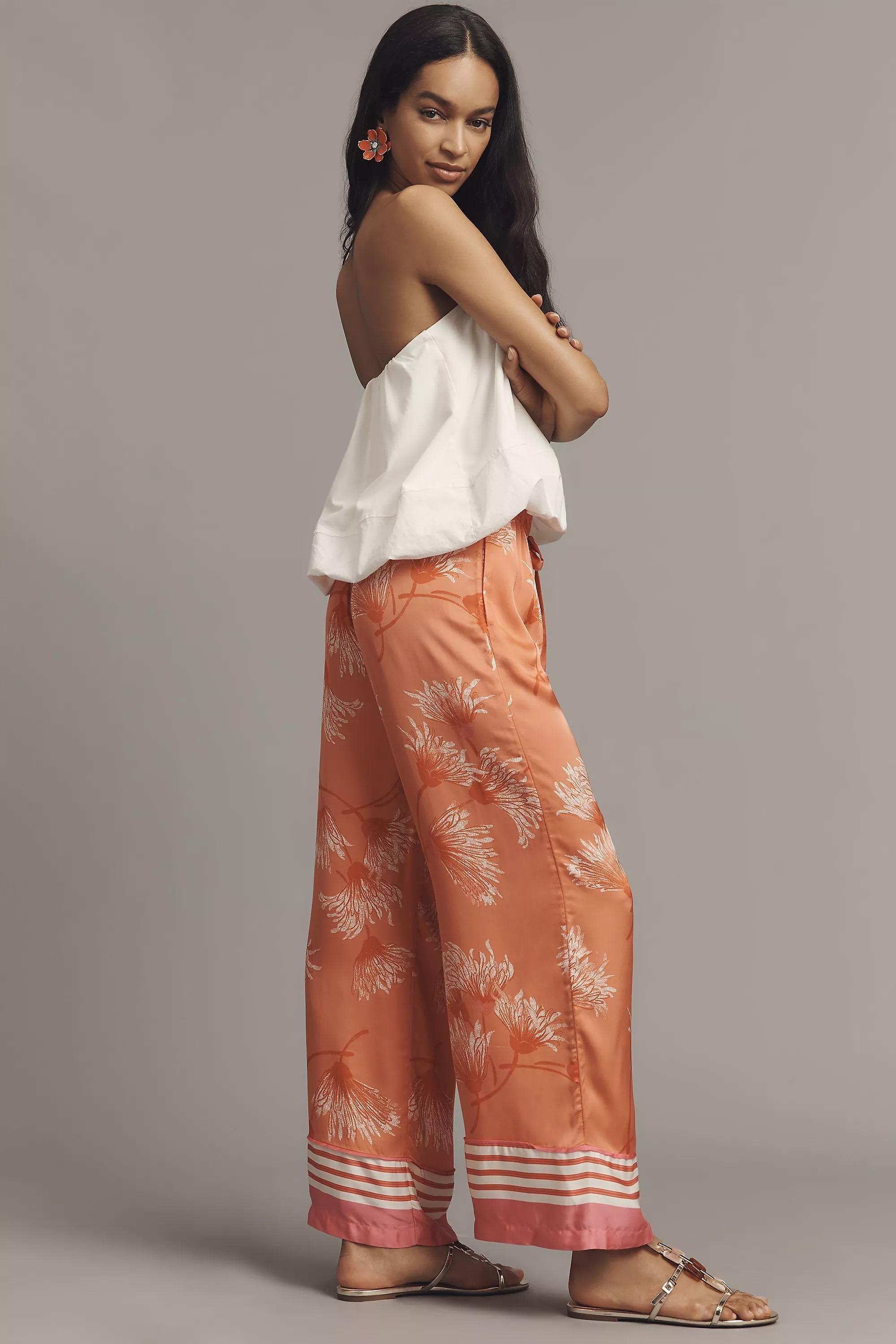 By Anthropologie Silky Pyjama Bottoms, Orange, , large image number 3