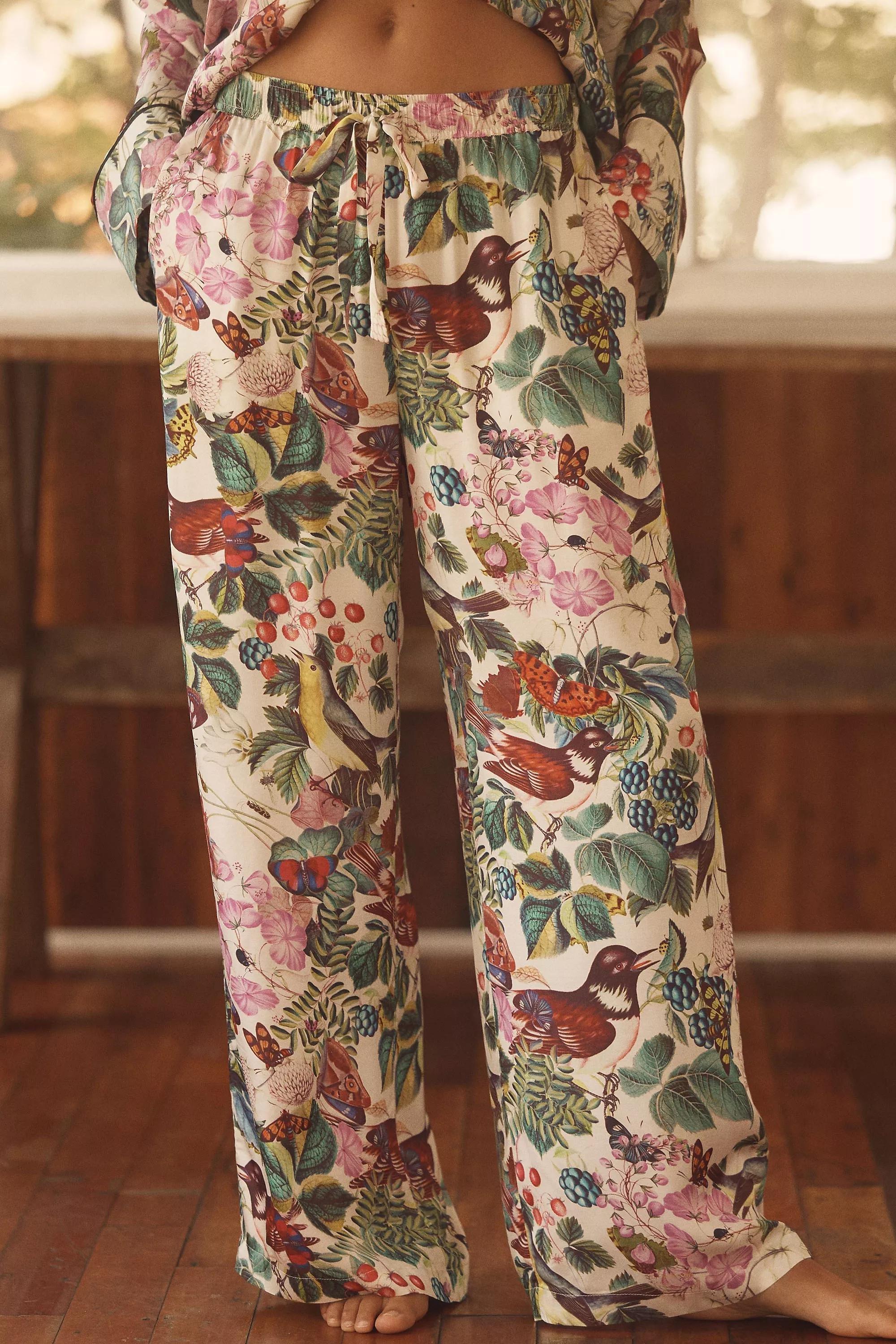 By Anthropologie Silky Pyjama Bottoms, Beige, A501_0211, large image number 1