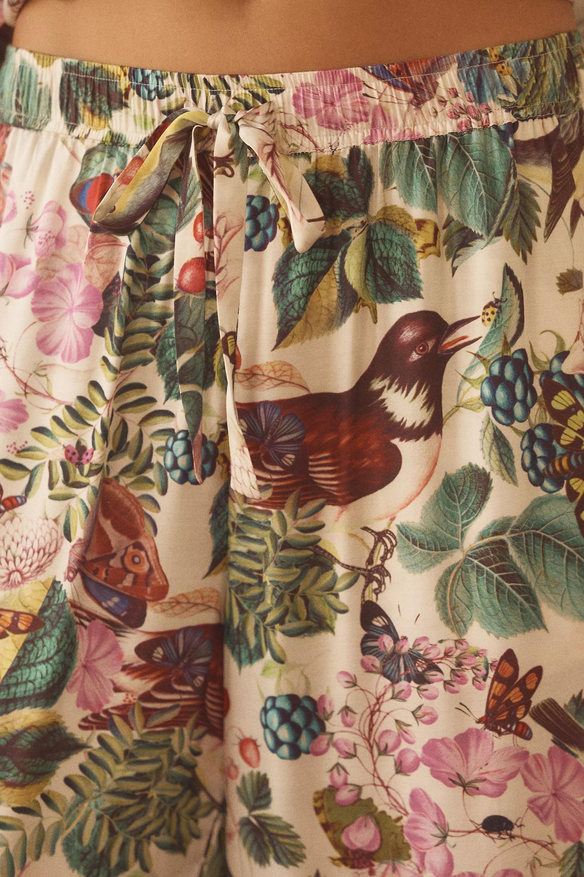 By Anthropologie Silky Pyjama Bottoms, Beige, A501_0211, large image number 3