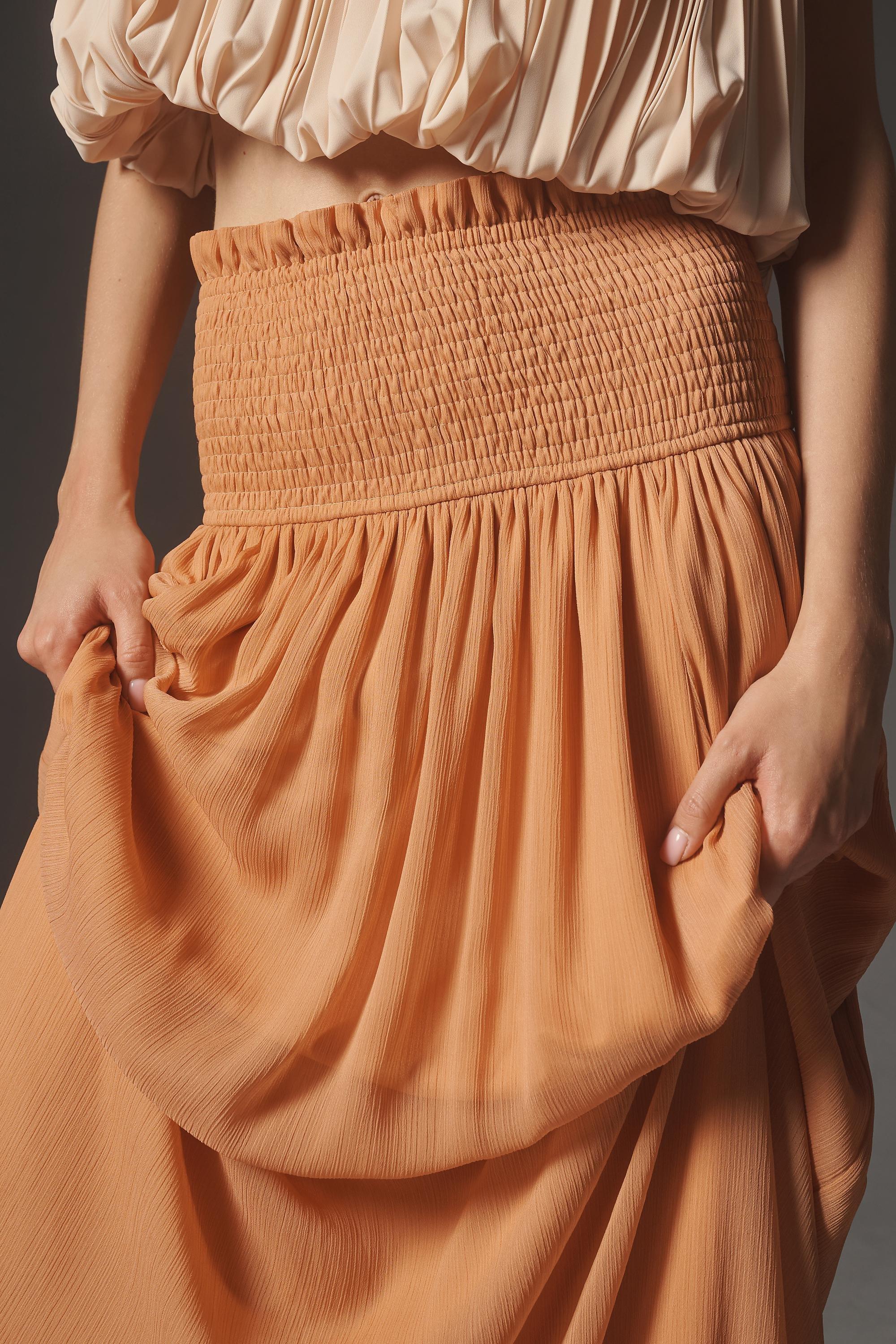 Anthropologie Frills Ruffle Flowy Maxi, Brown, , large image number 3