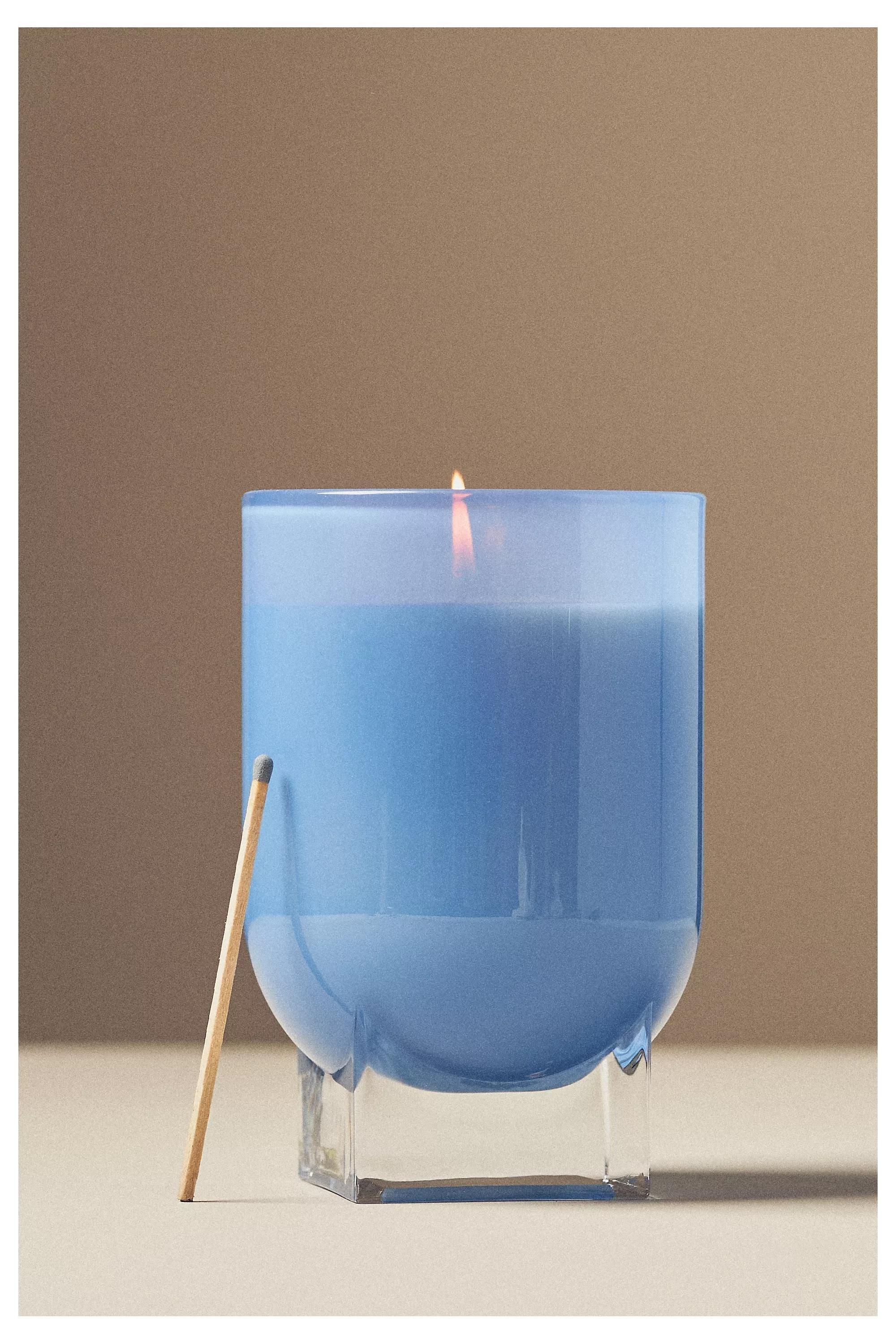 BLUE Found Notes Floral Yuzu & Neroli Large Glass Candle, A501_0040, large image number 0