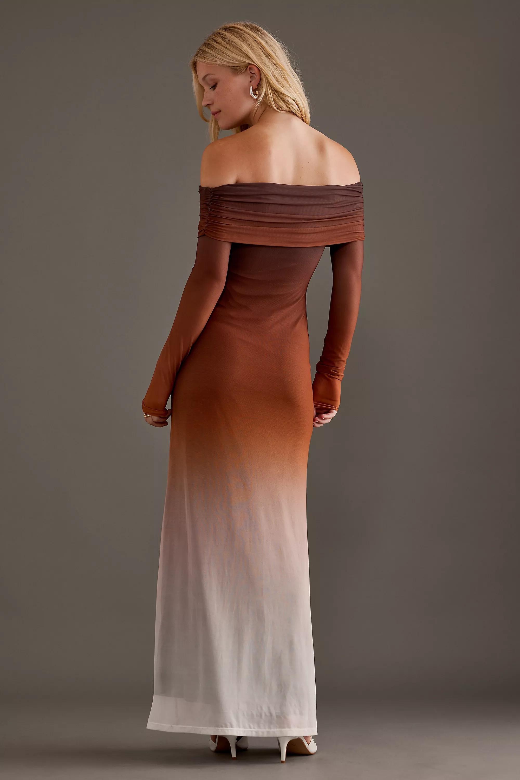Anthropologie Bardot Formal Maxi Dress, Brown, , large image number 1