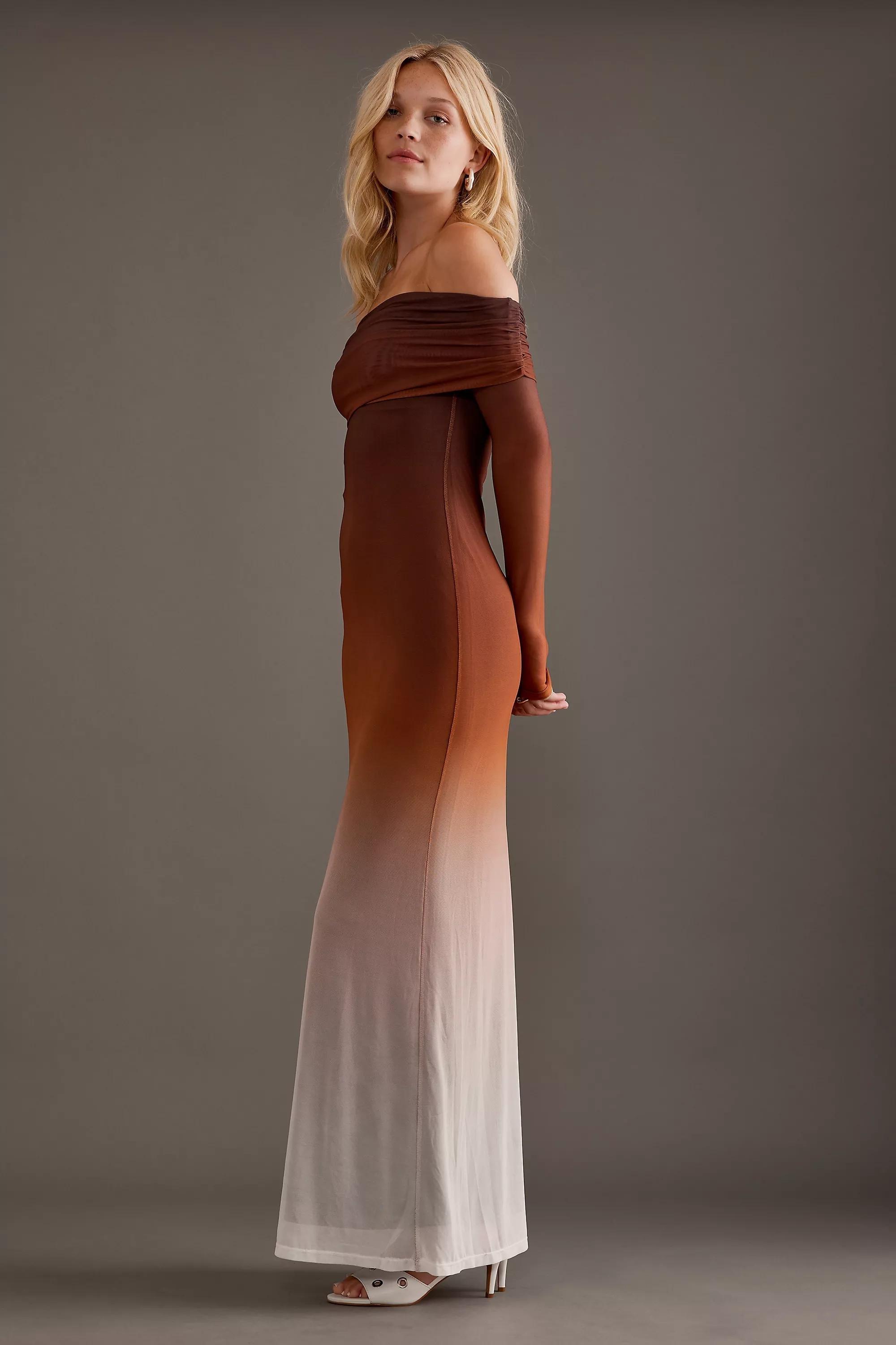 Anthropologie Bardot Formal Maxi Dress, Brown, , large image number 5