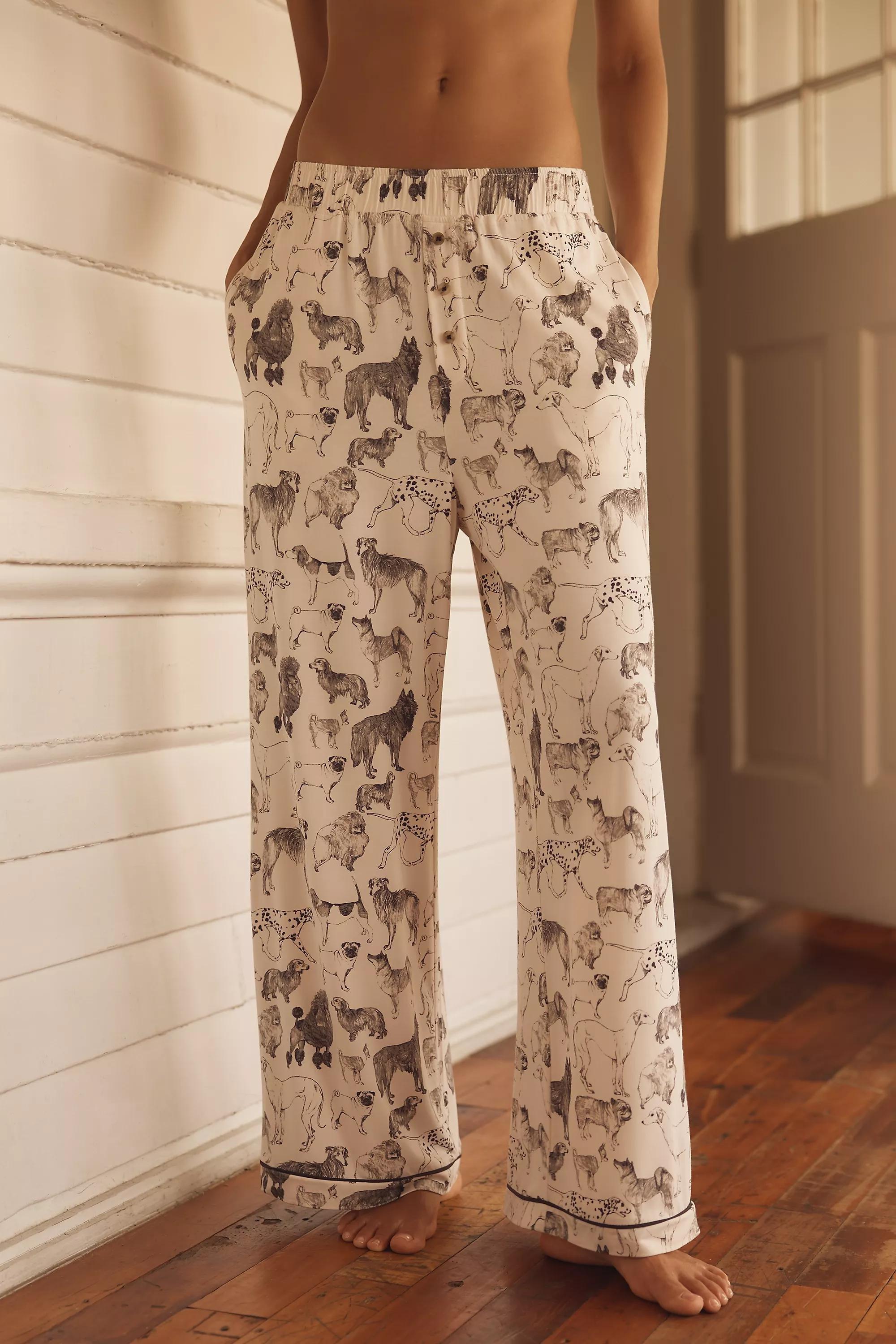 The Briar Piped Pyjama Bottoms, Ivory, , large image number 2
