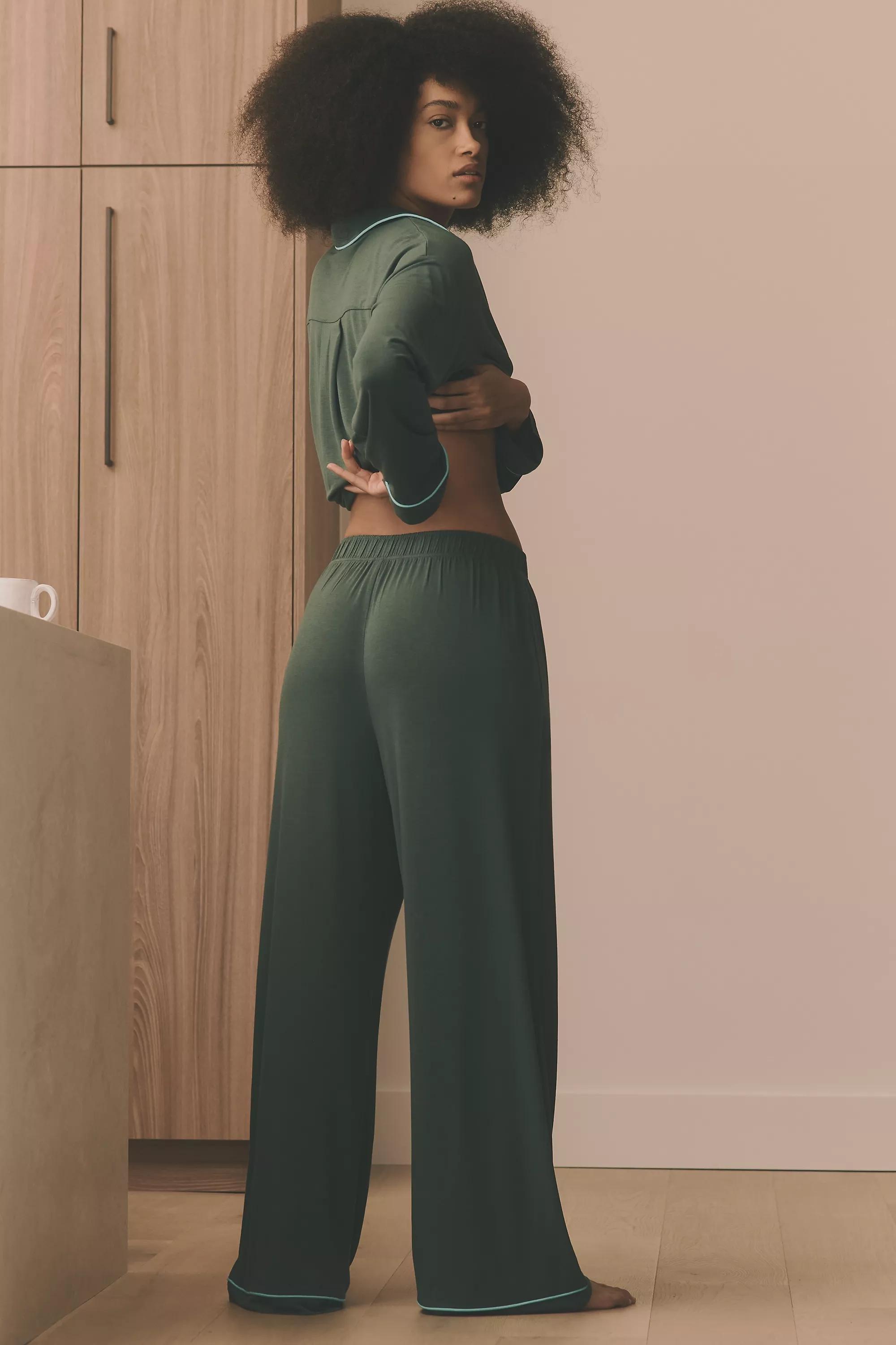 Pyjama Bottoms, Khaki, A501_0032, large image number 2