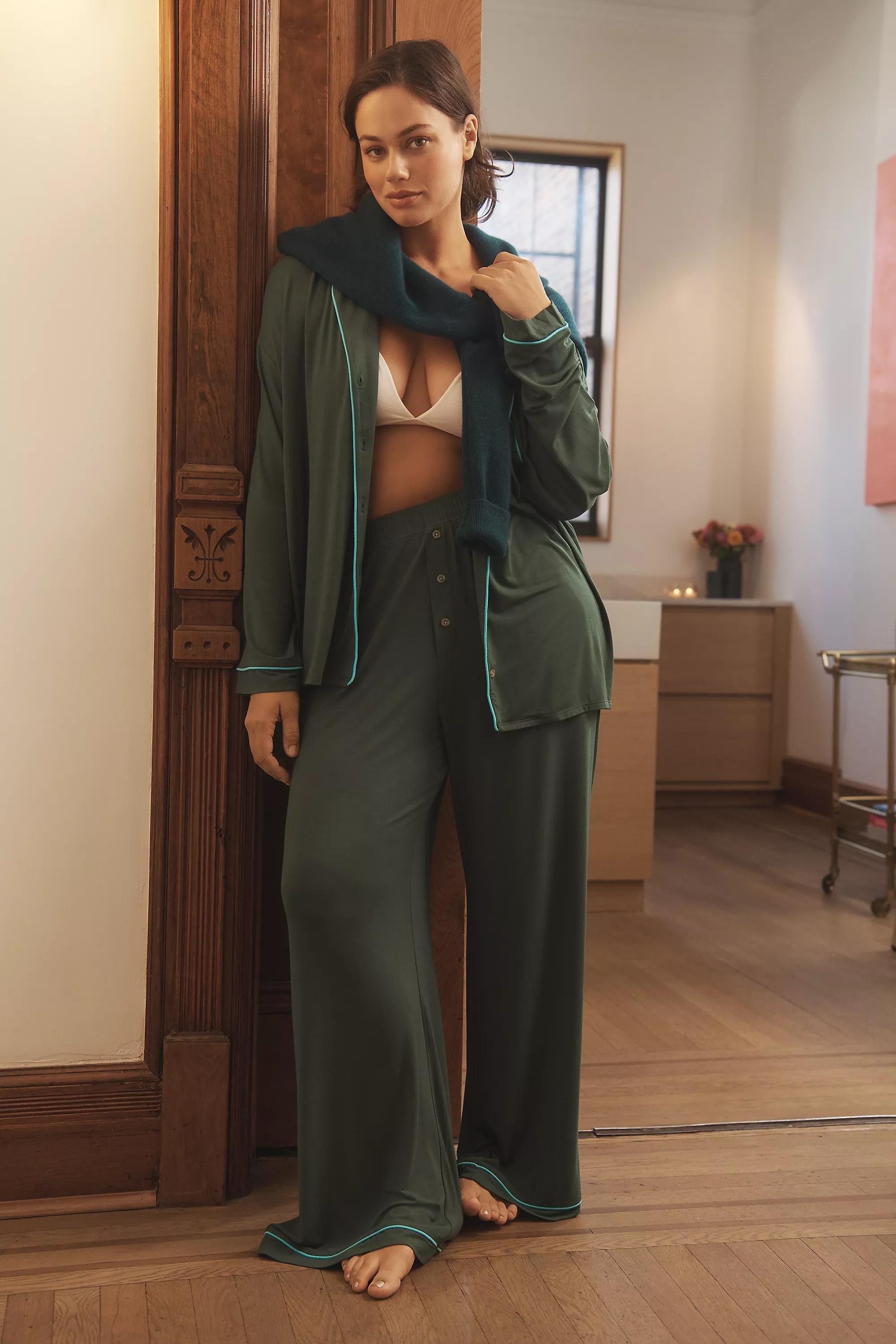 Pyjama Bottoms, Khaki, A501_0032, large image number 4