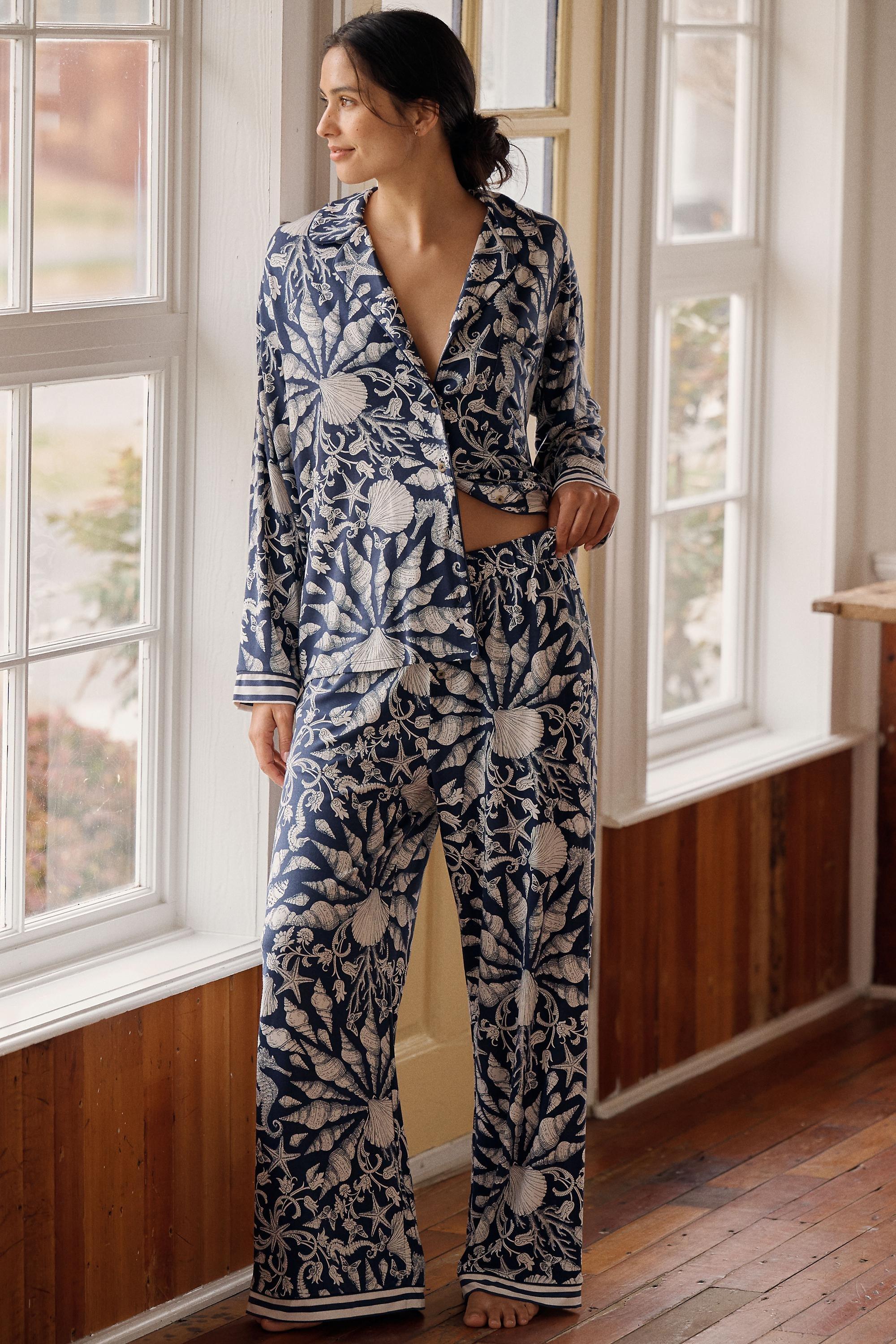 The Lyrebird Modaluxe Pyjama Bottoms, Navy, Navy, large image number 0